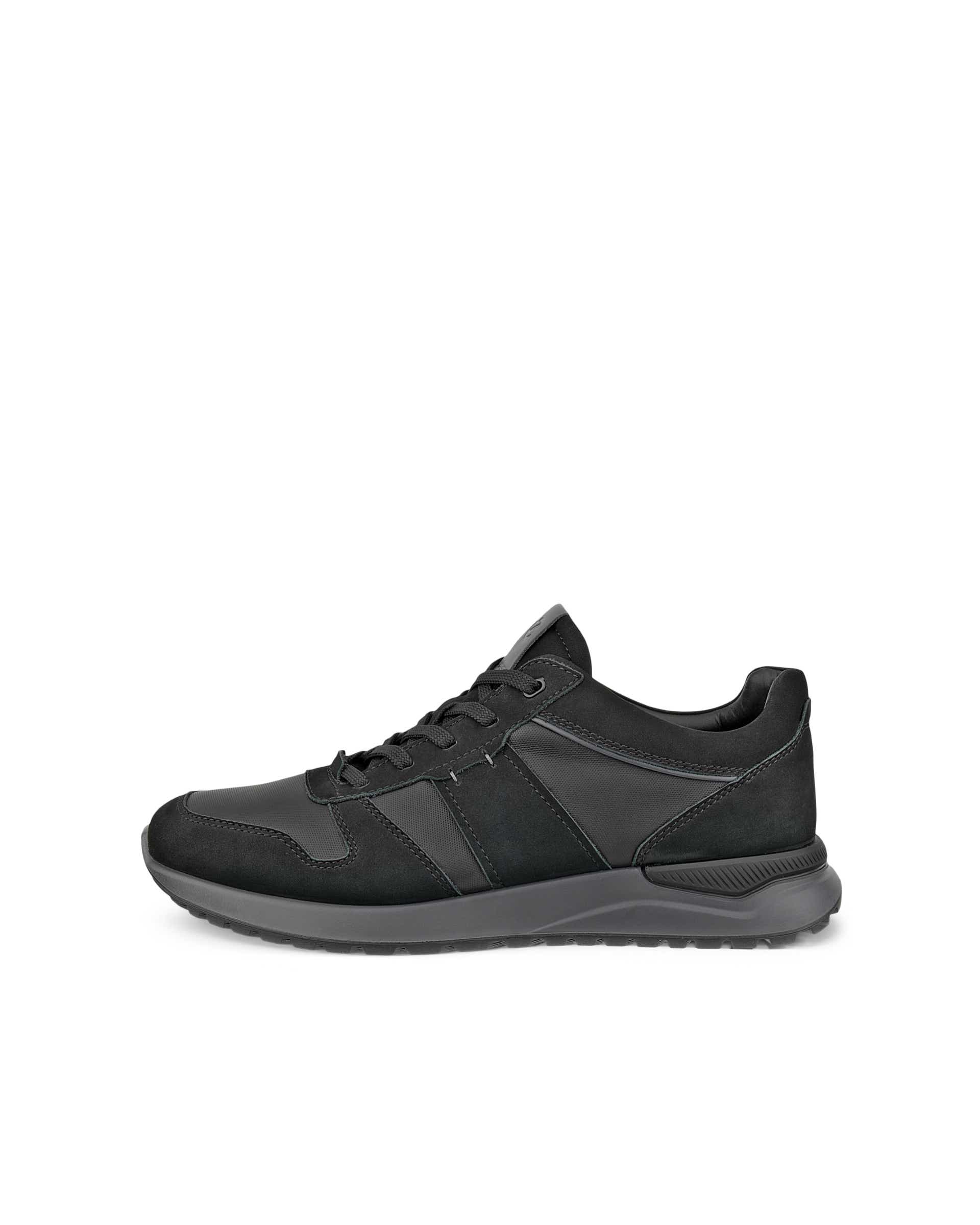 Men's ECCO® ASTIR NEO Leather Sneaker - Black - Outside