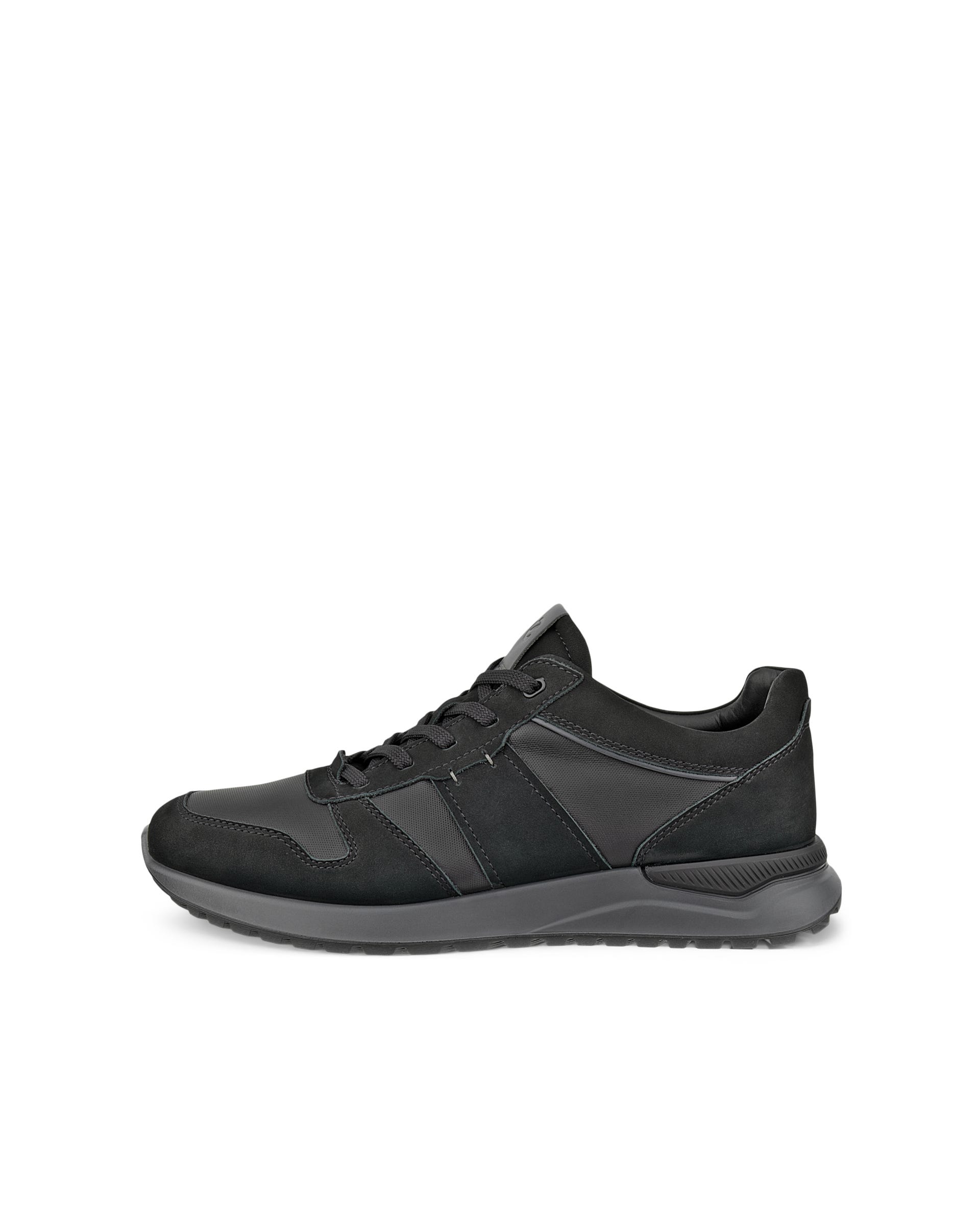 Men's ECCO® ASTIR NEO Leather Sneaker - Black - Outside