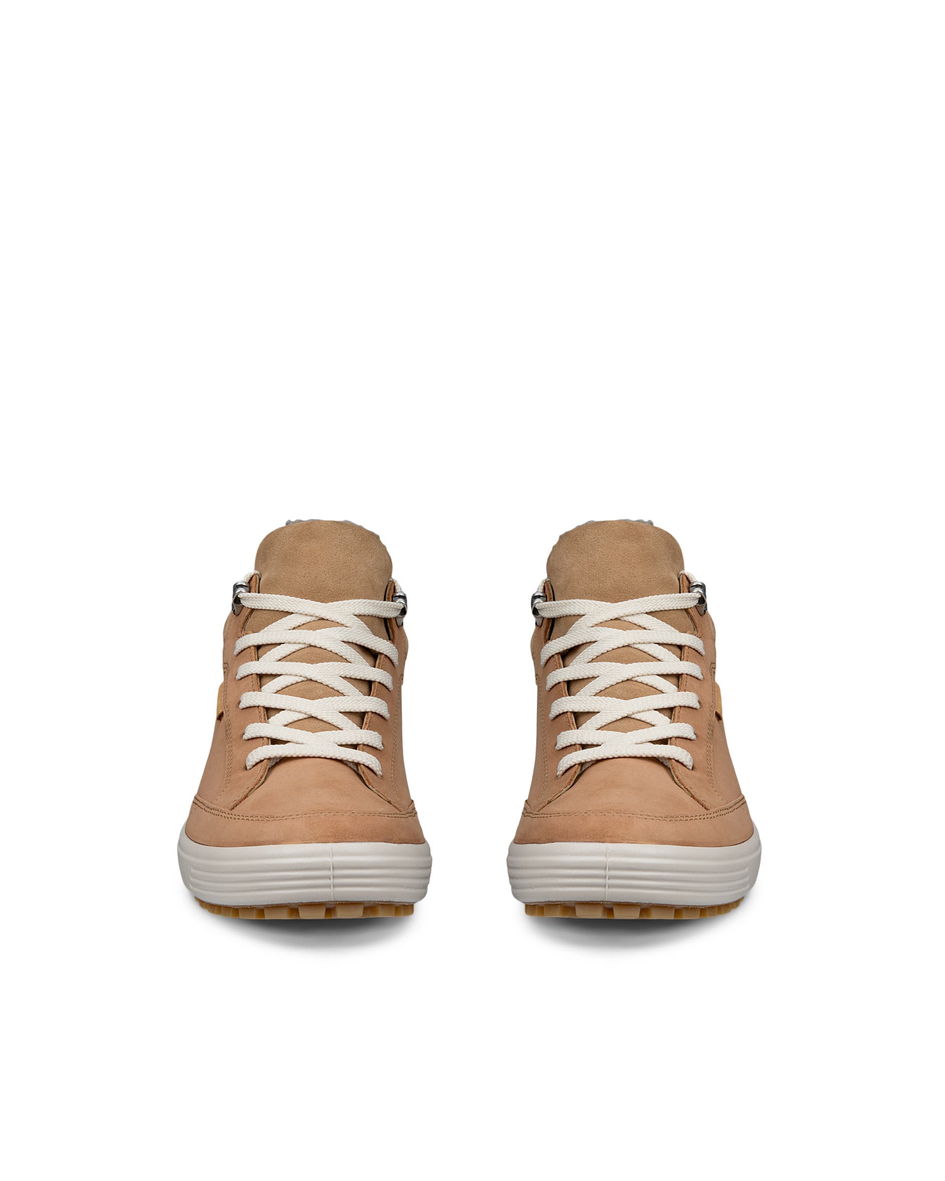 ECCO® Soft 7 Tred ženske srednje čizme od nubuka Gore-Tex - Smeđa - Front pair