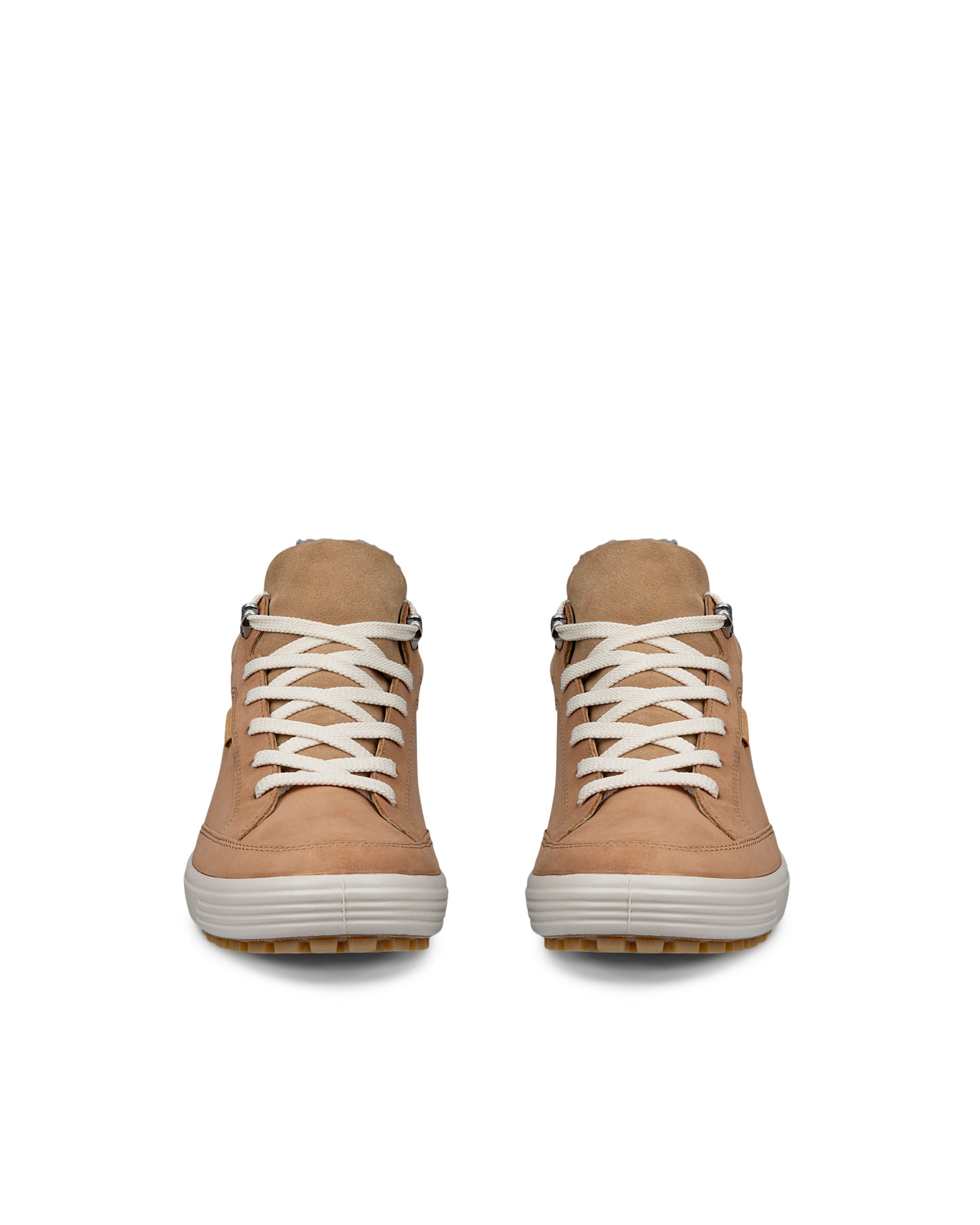 ECCO® Soft 7 Tred ženske srednje čizme od nubuka Gore-Tex - Smeđa - Front pair