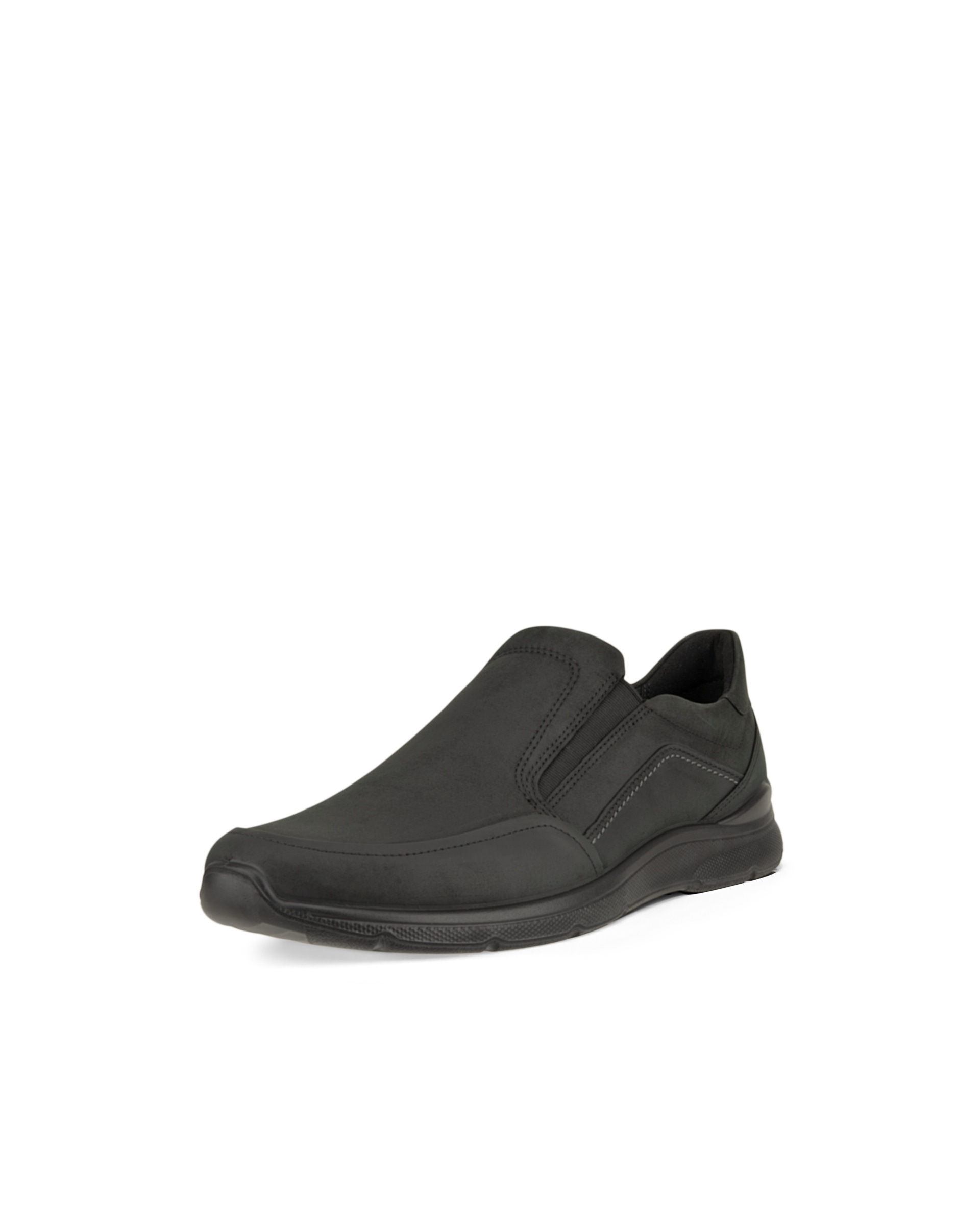 ECCO® Irving chaussures sans lacet en nubuck pour homme - Noir - Main