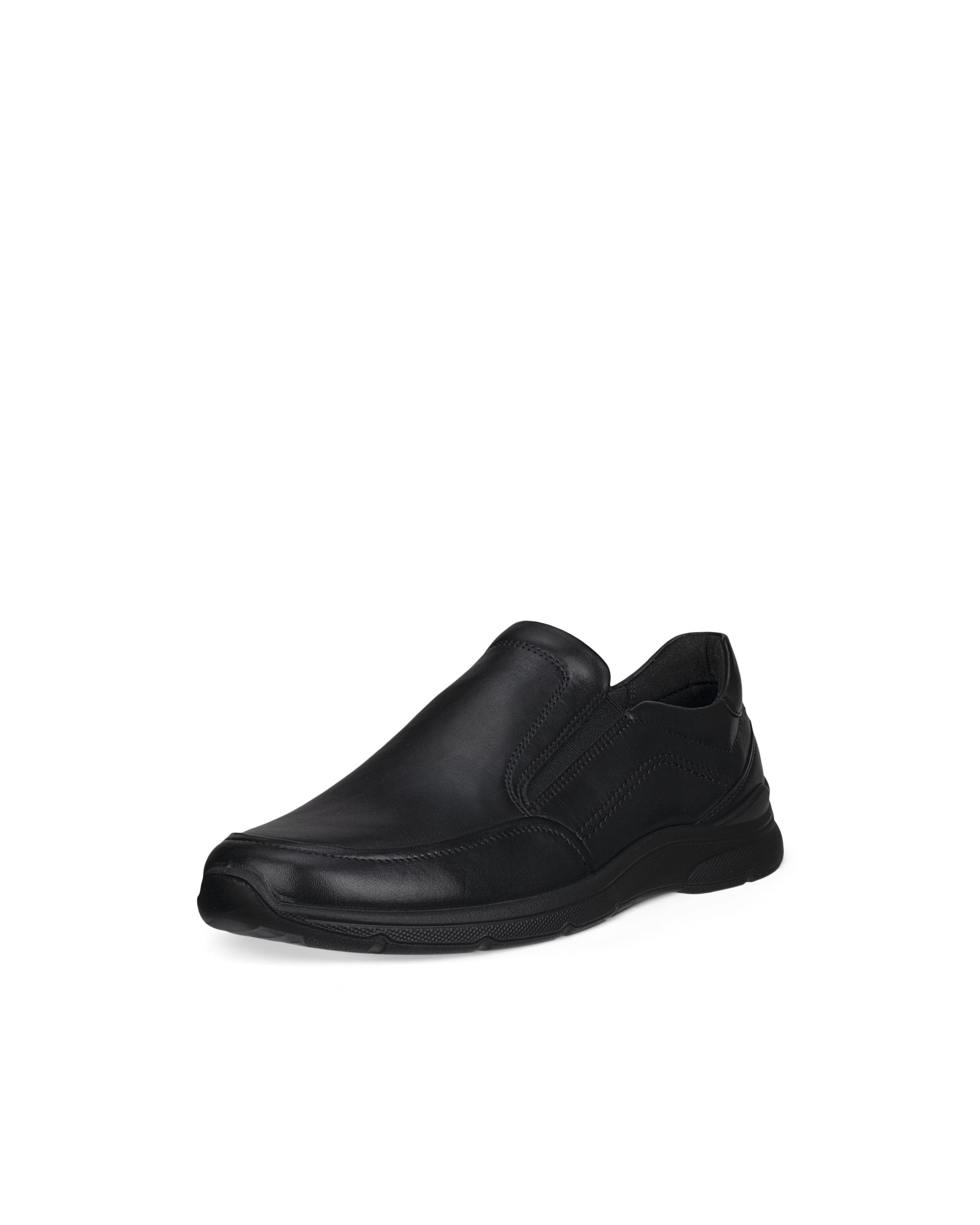 Zapatillas de nobuk sin cordones ECCO® IRVING para hombre - Negro - Outside