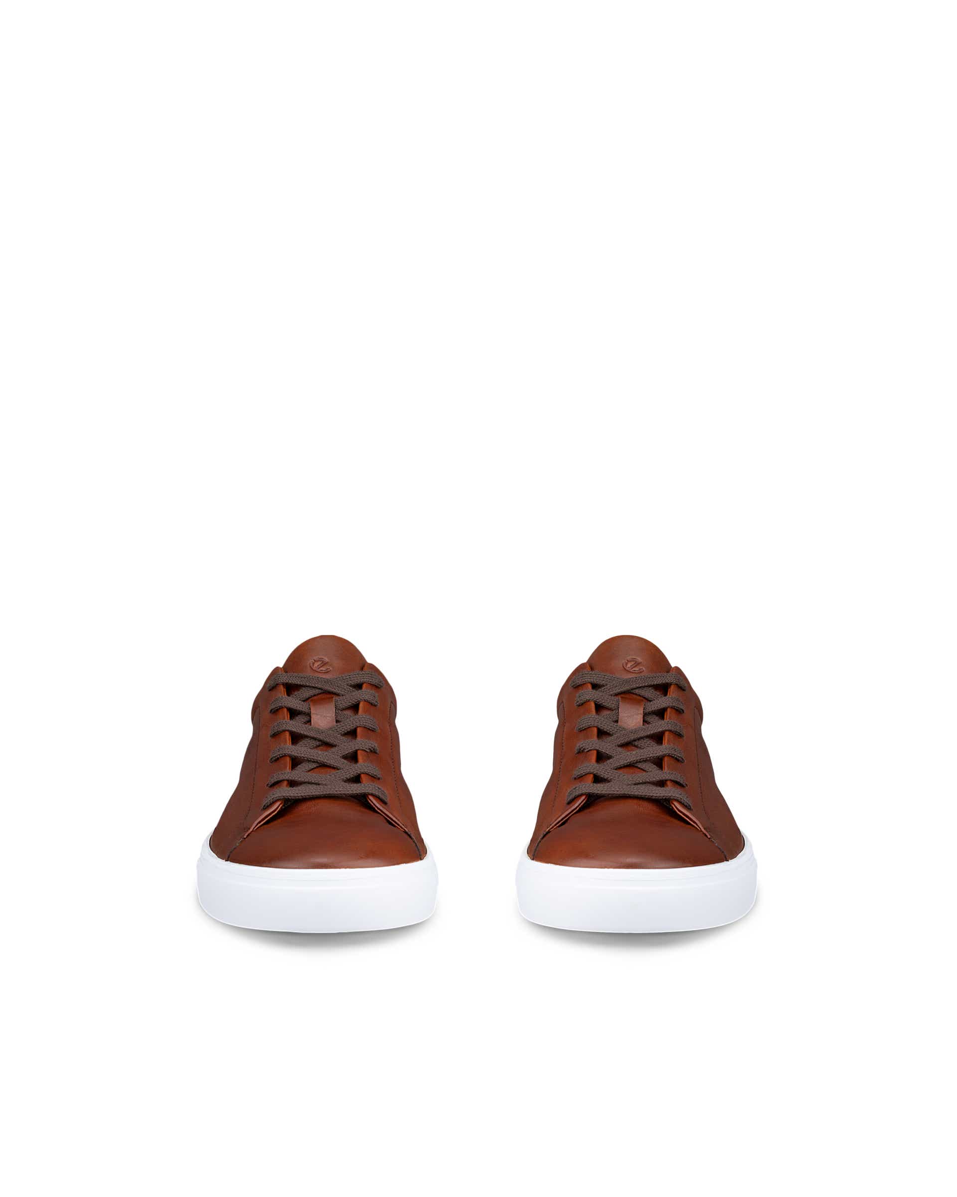 Men's ECCO® Soft 10 Leather Sneaker - Brown - Front pair