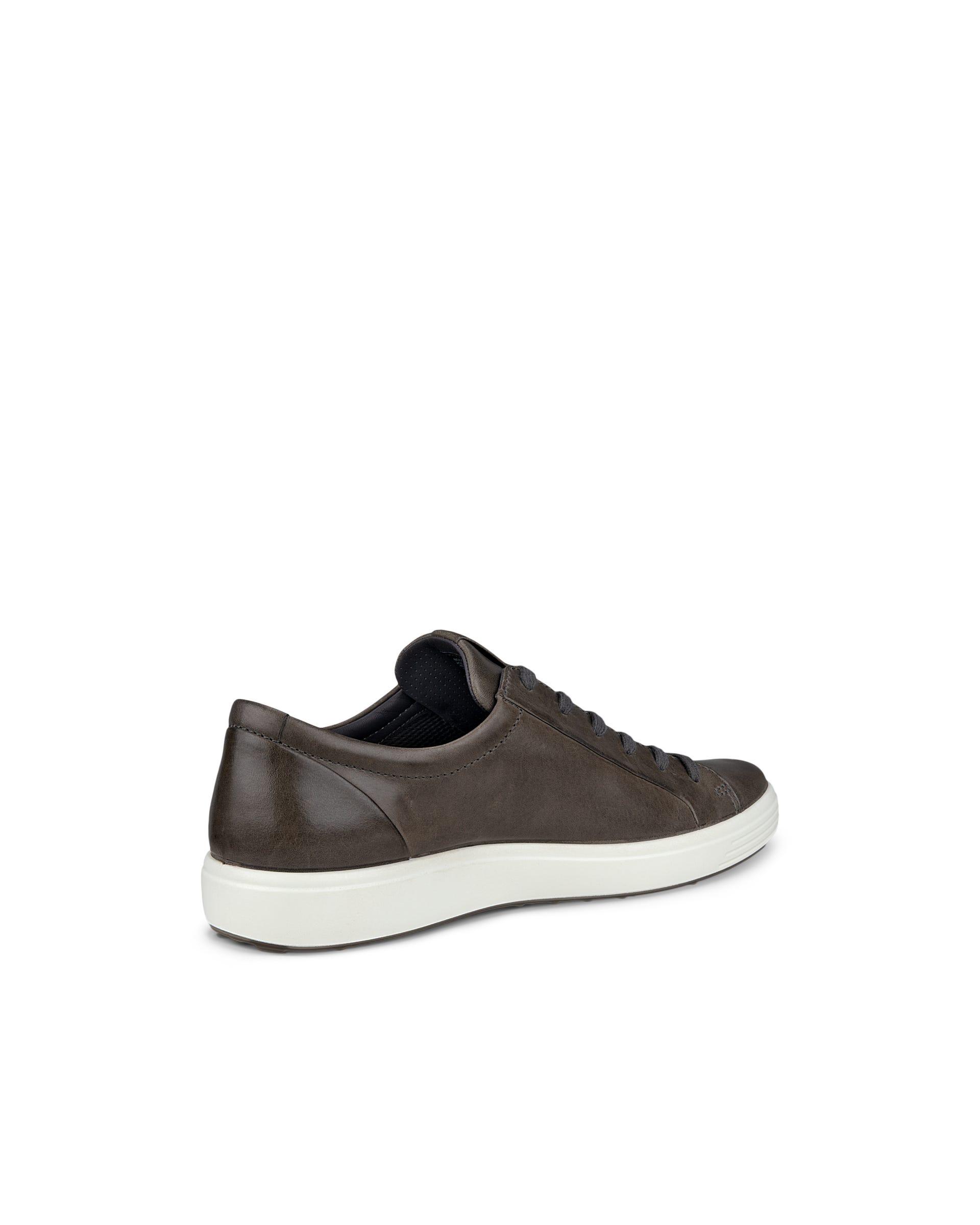 Men's ECCO® Soft 7 Leather Sneaker - Grey - Back