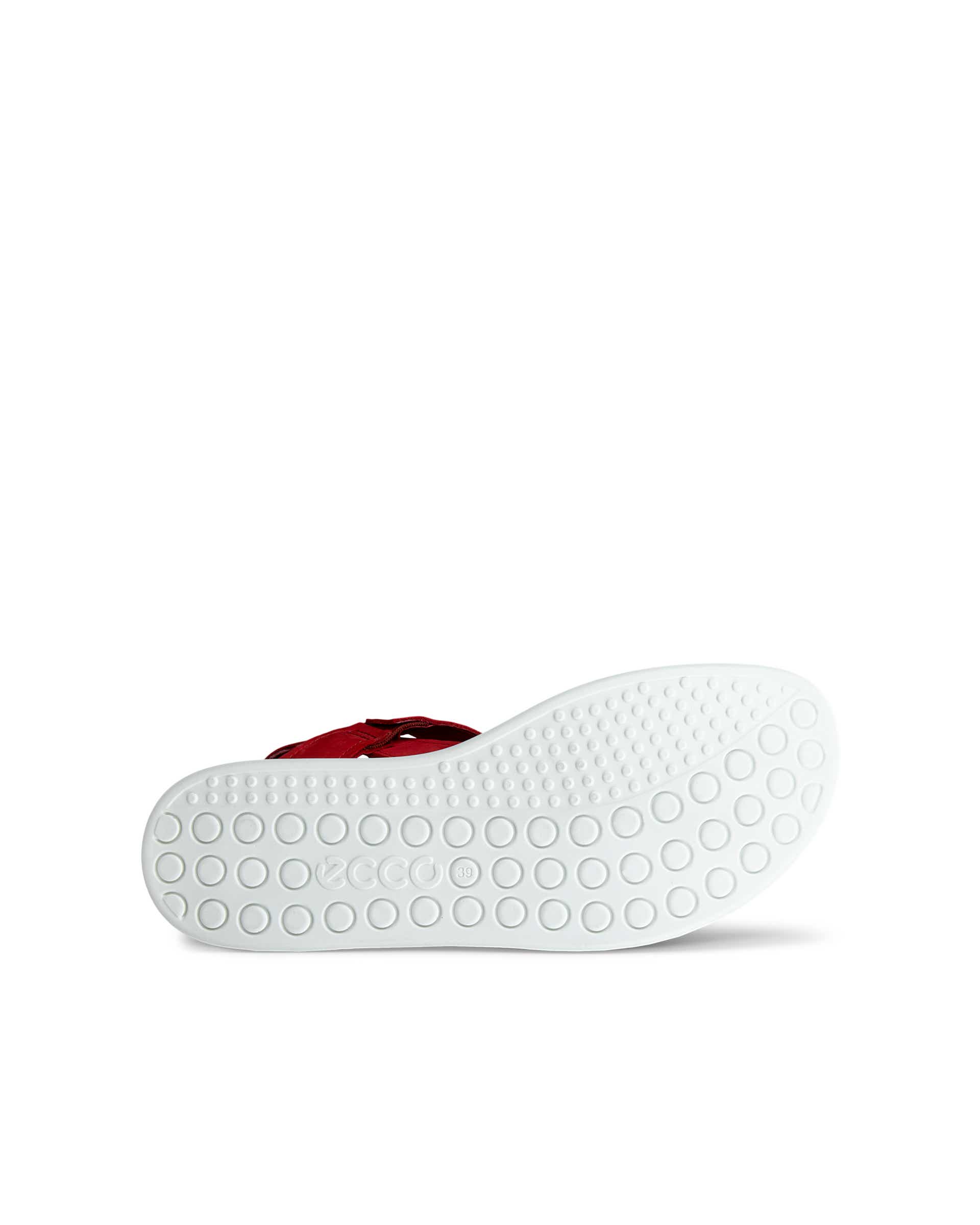 ECCO® SOFT SANDAL sandaler i nubuck med to remme til damer - Rød - Sole