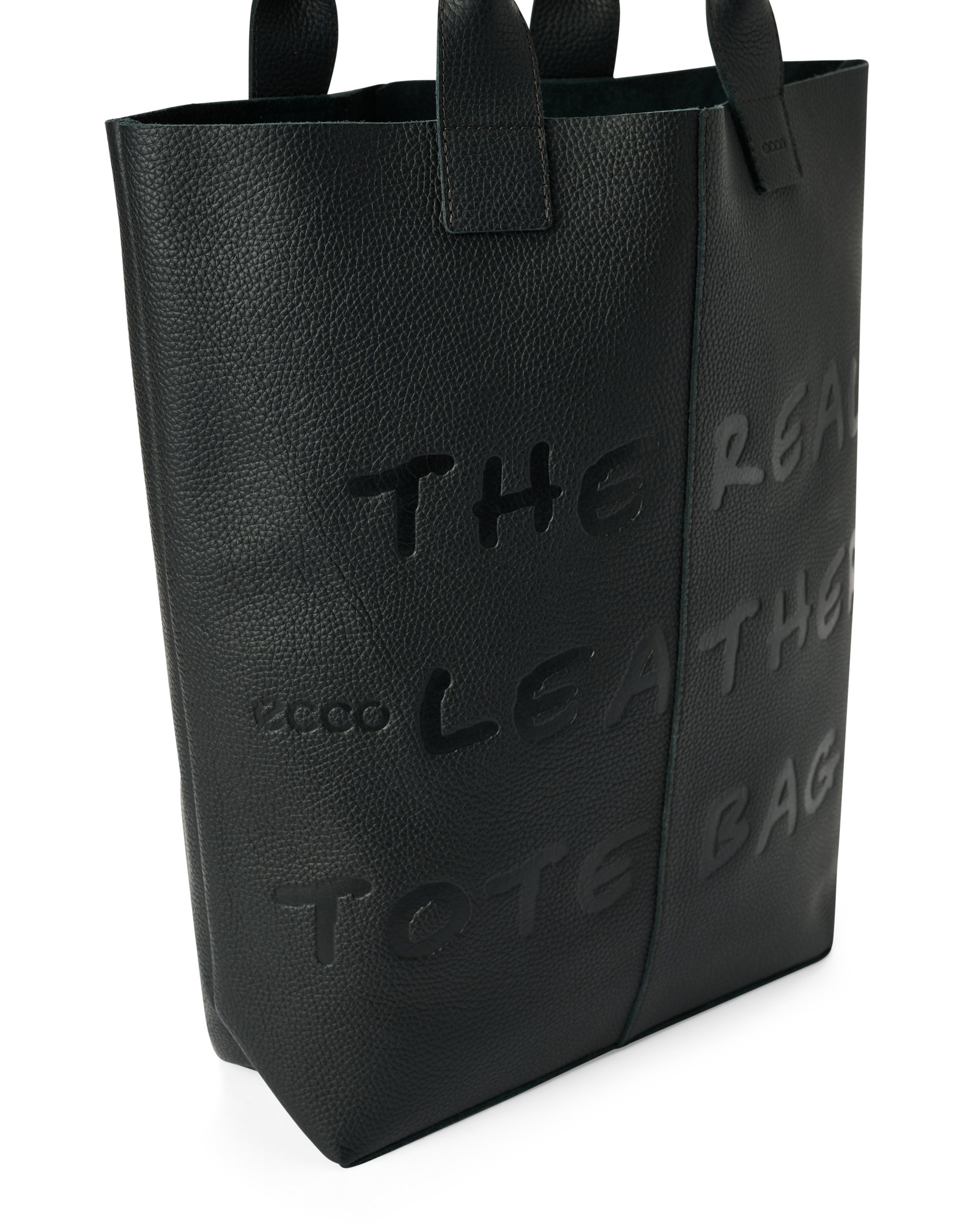 Kožená taška tote ECCO® Tote - Čierna - Detail-1