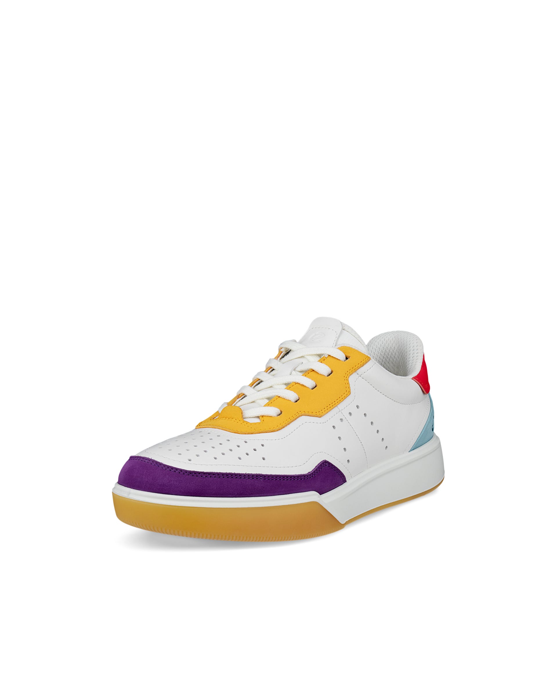 Women's ECCO® Street Court Leather Sneaker - Multicolour - Main