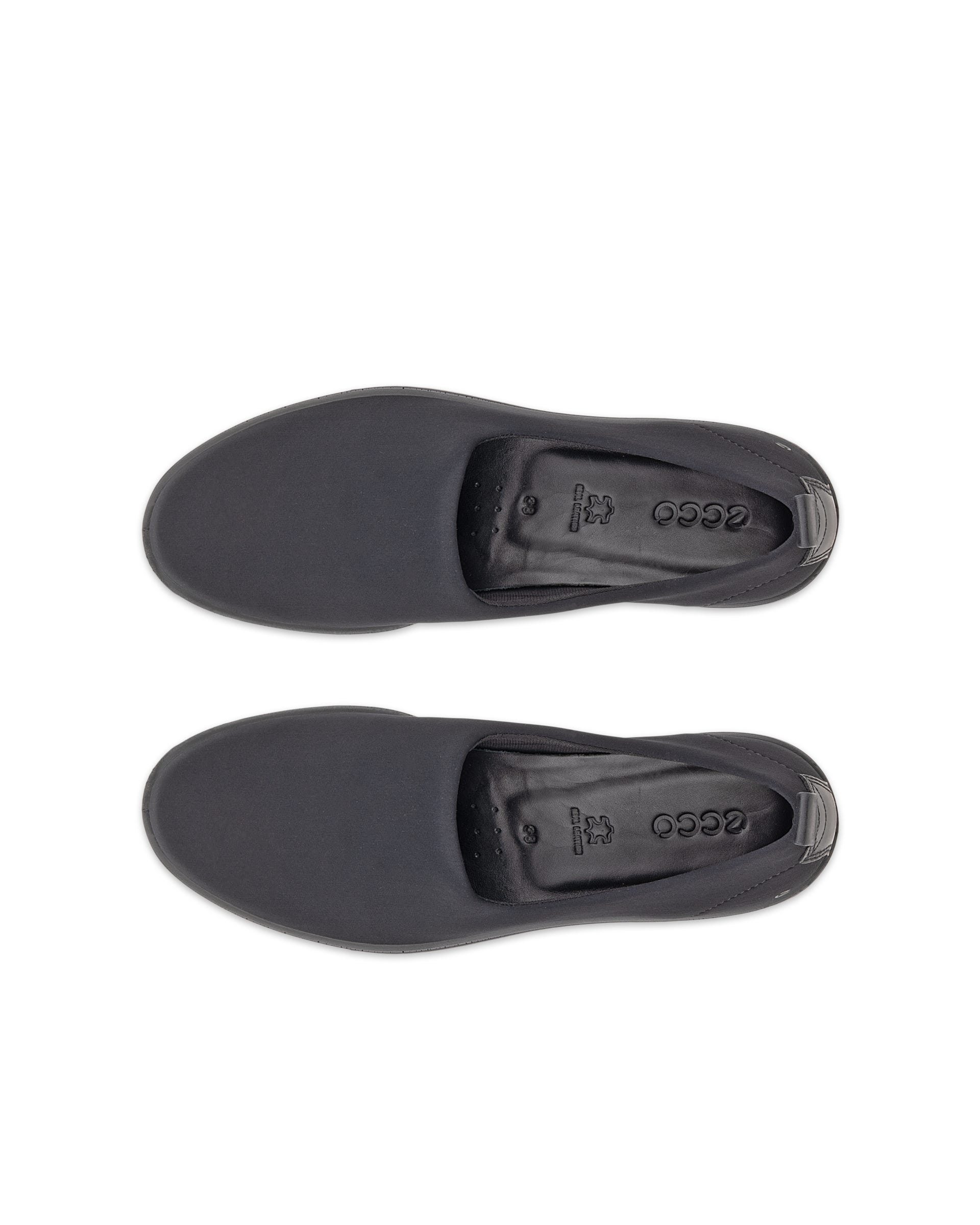 ECCO® Bella női belebújós textilcipő - Fekete - Top left pair