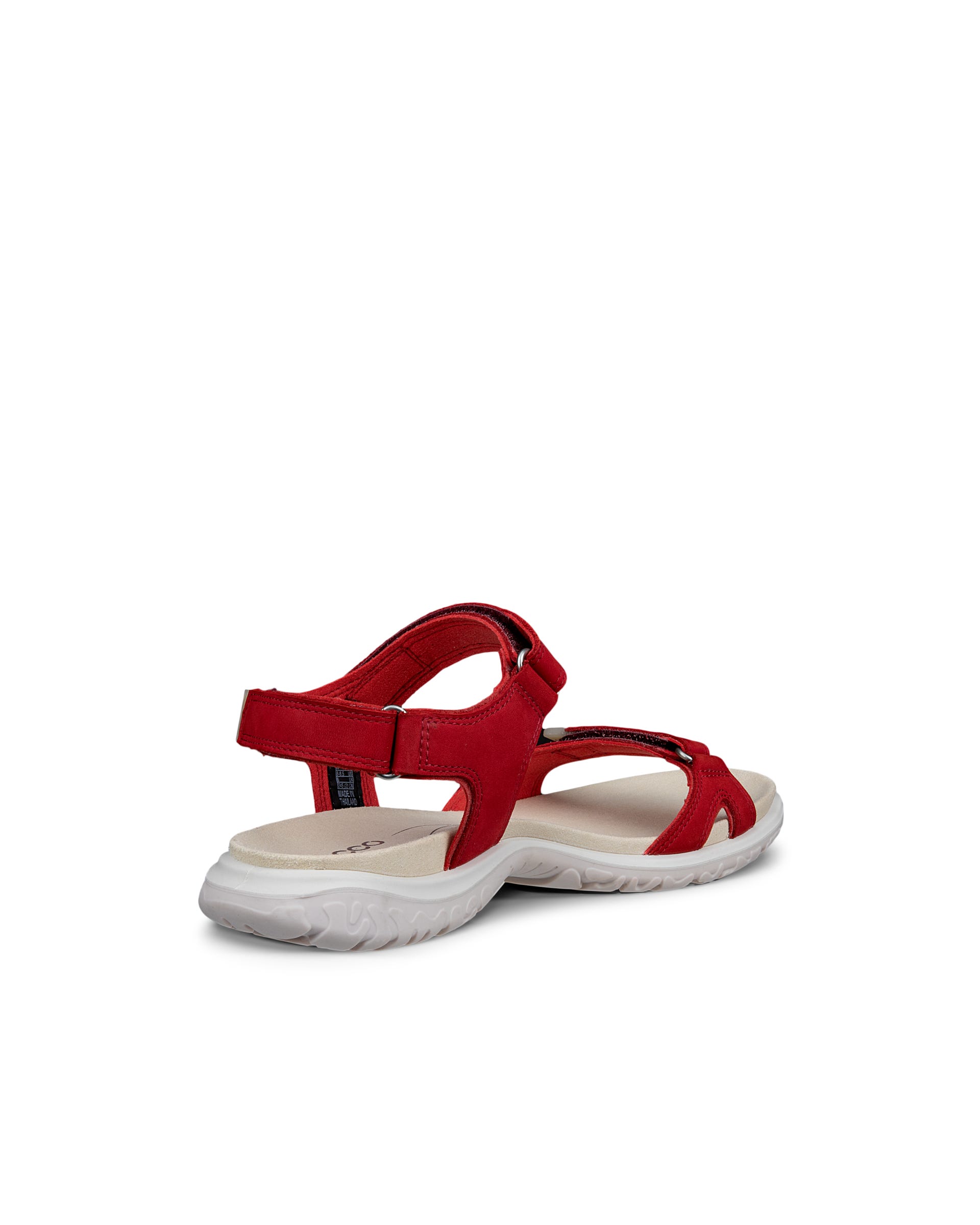 Women's ECCO® Offroad Roam Nubuck Two Strap Sandal - Red - Back