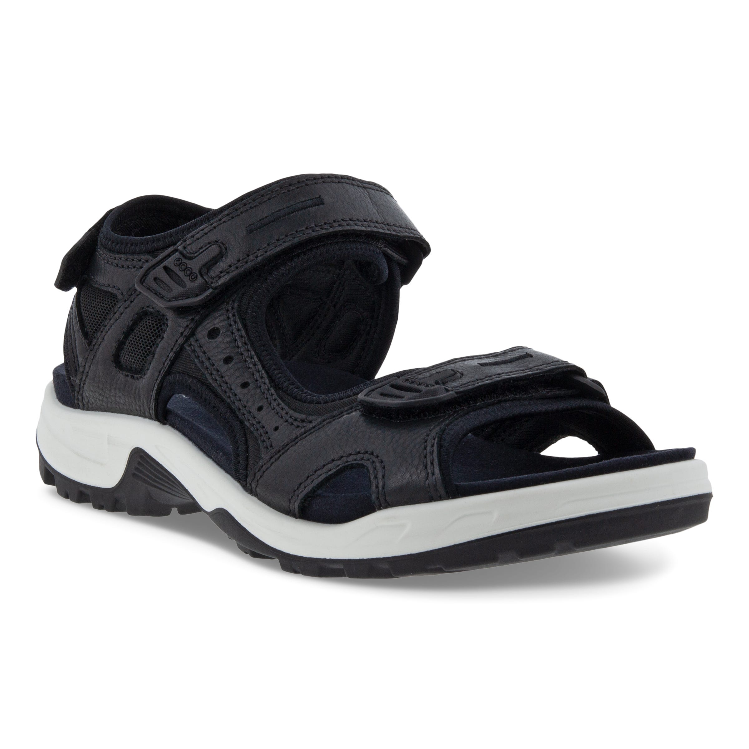 ECCO Offroad Upcycle Editions メンズ レザーハイキングサンダル - ブラック - Main