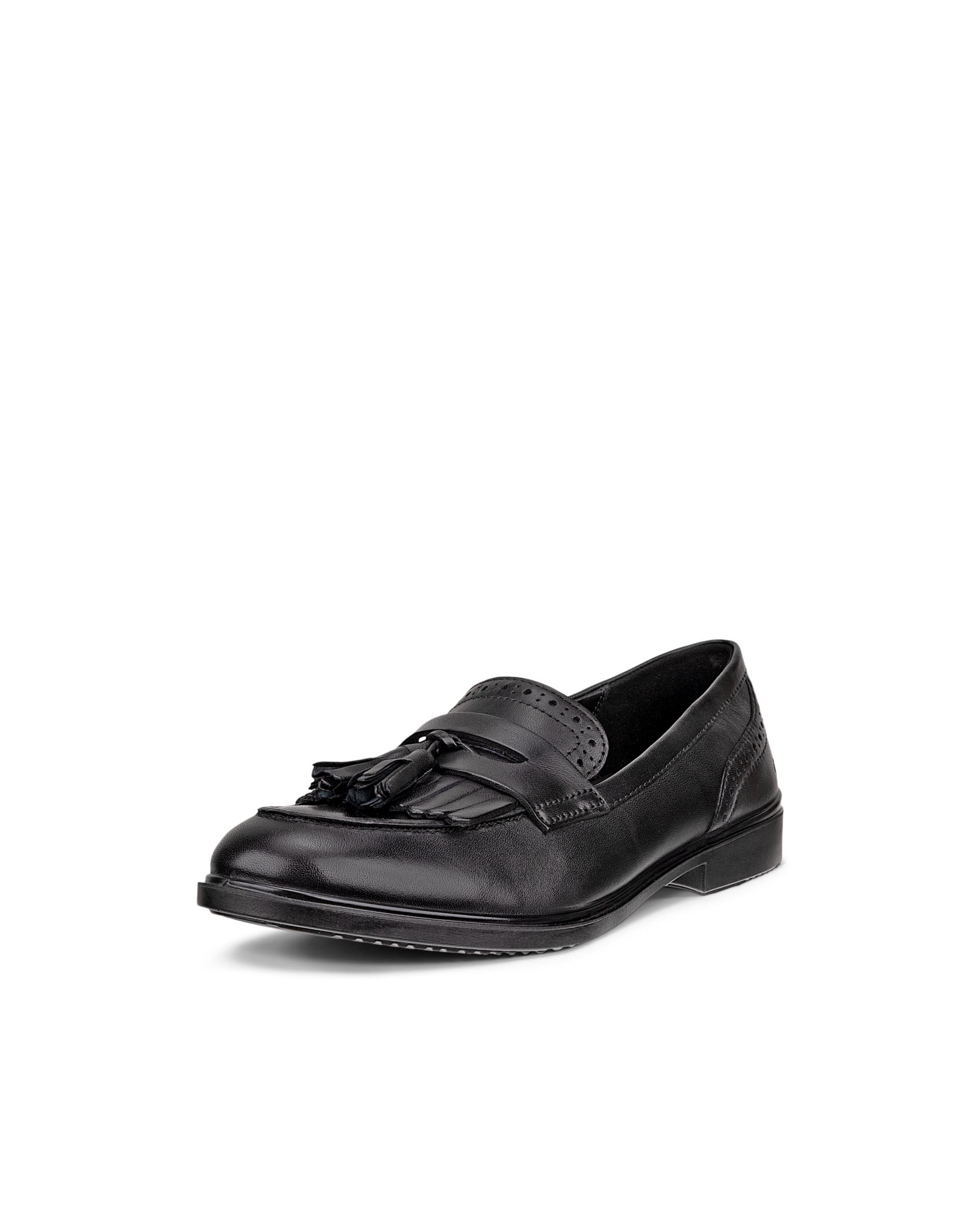 Women's ECCO® Dress Classic 15 Leather Loafer - Black - Main