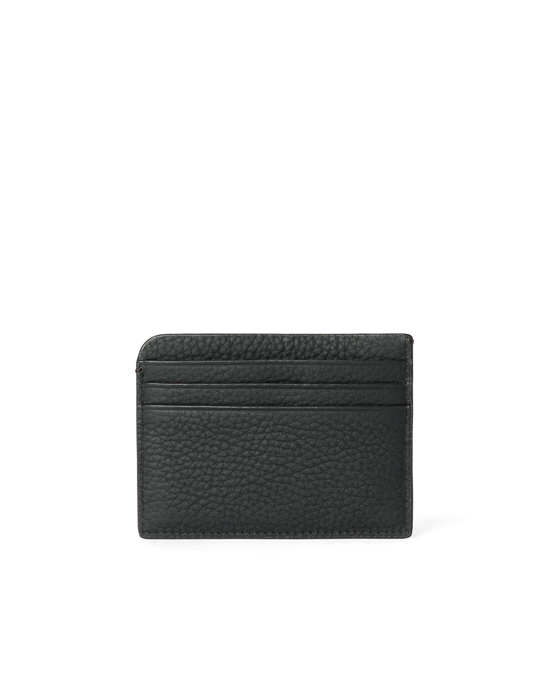 ECCO® Card Case Slim Leather Wallet - Black - Back