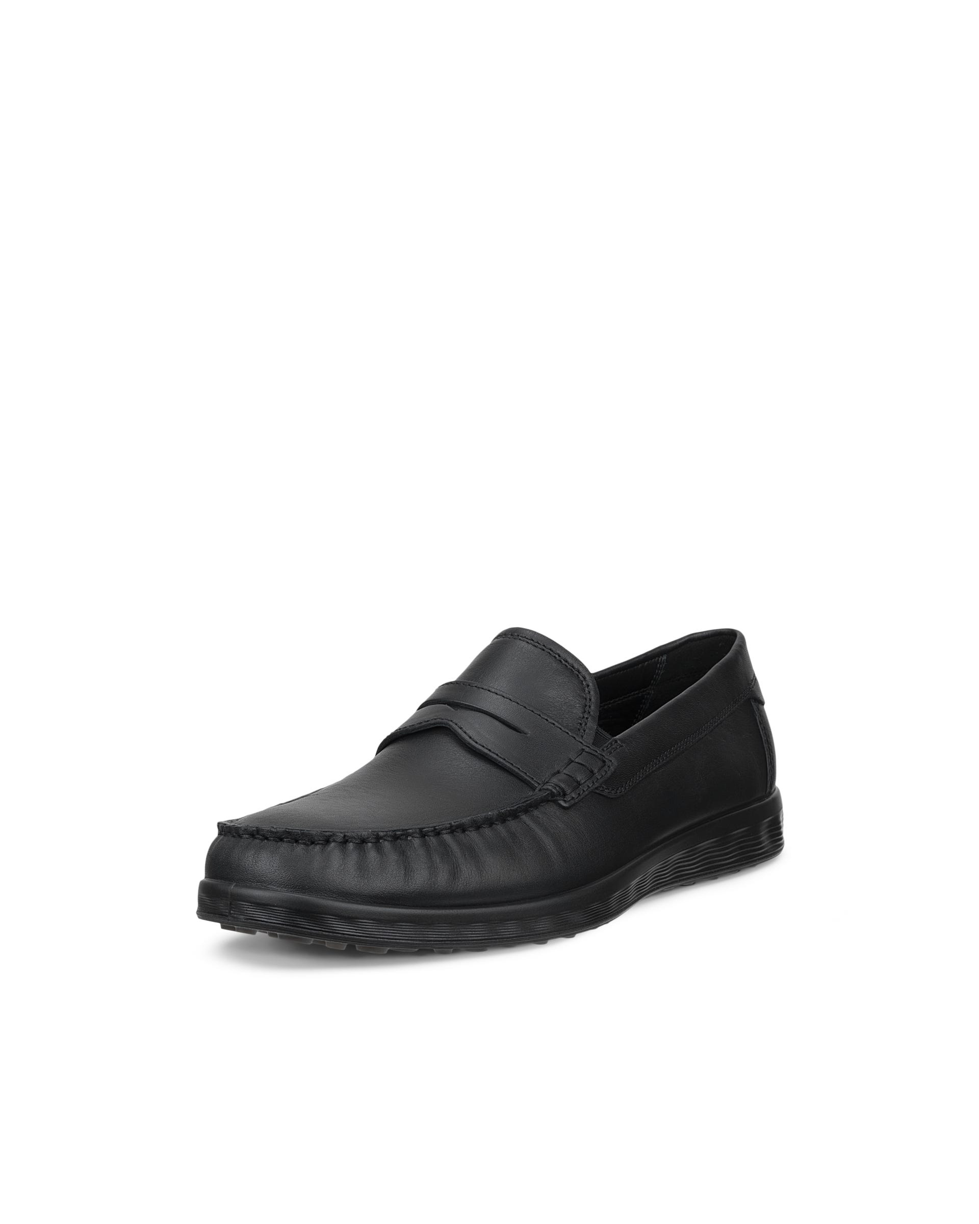 ECCO S LITE MOC MEN'S PENNY LOAFER BOAT SHOE - Black - Outside