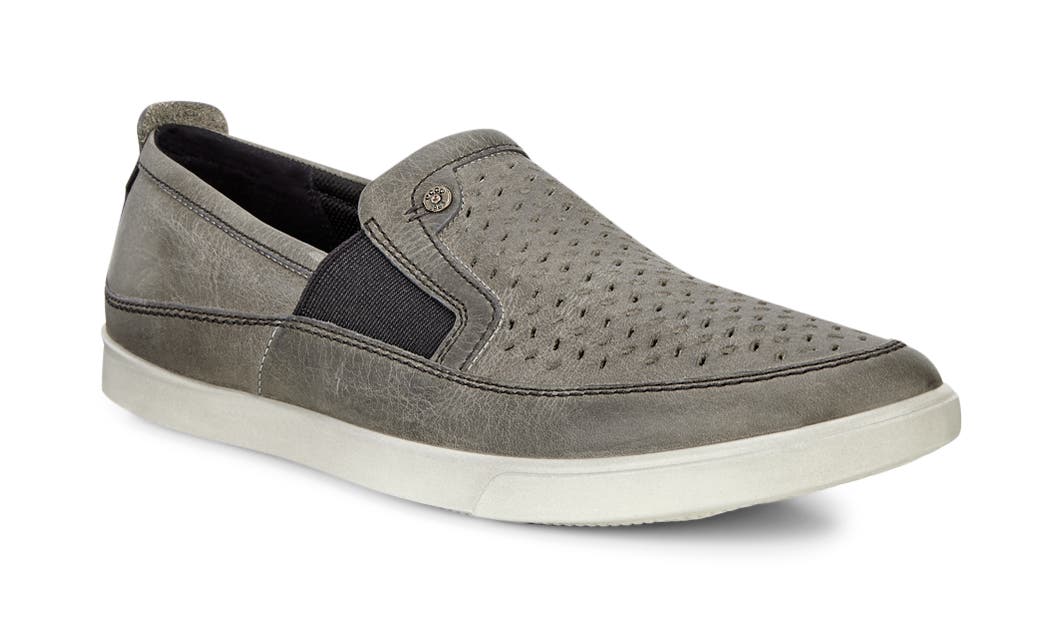 ECCO Collin Perf Slip On - Grey - Main