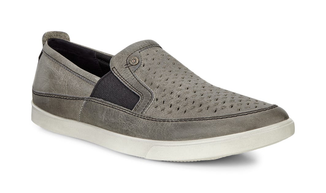 ECCO Collin Perf Slip On - Grey - Main