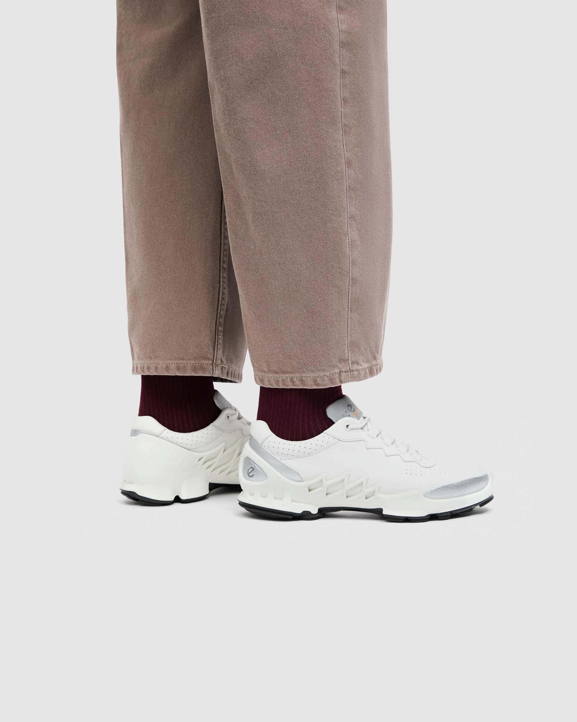 Women's ECCO® Biom Aex Leather Sneaker - White - Lifestyle image-1