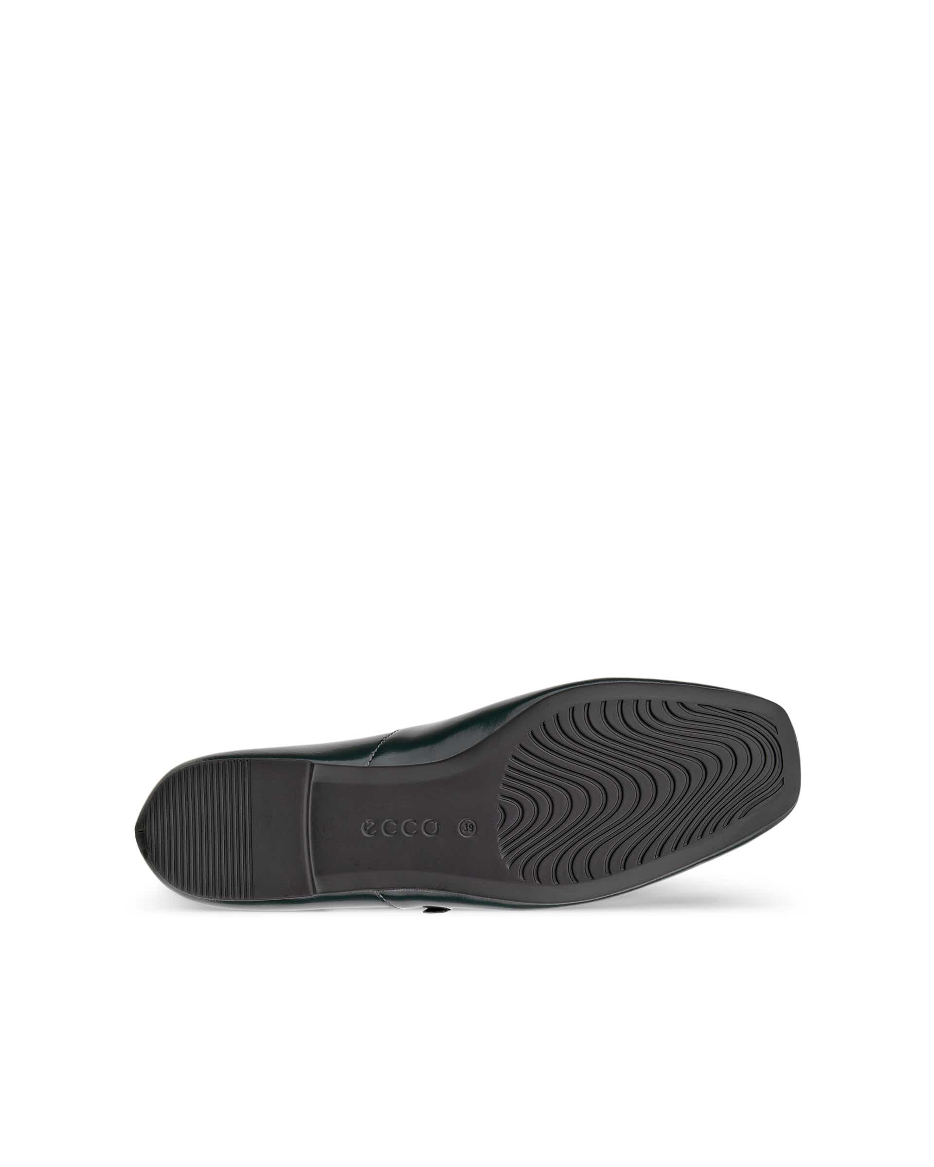 Damskie skórzane baleriny ECCO® MARGOT - Zielony - Sole