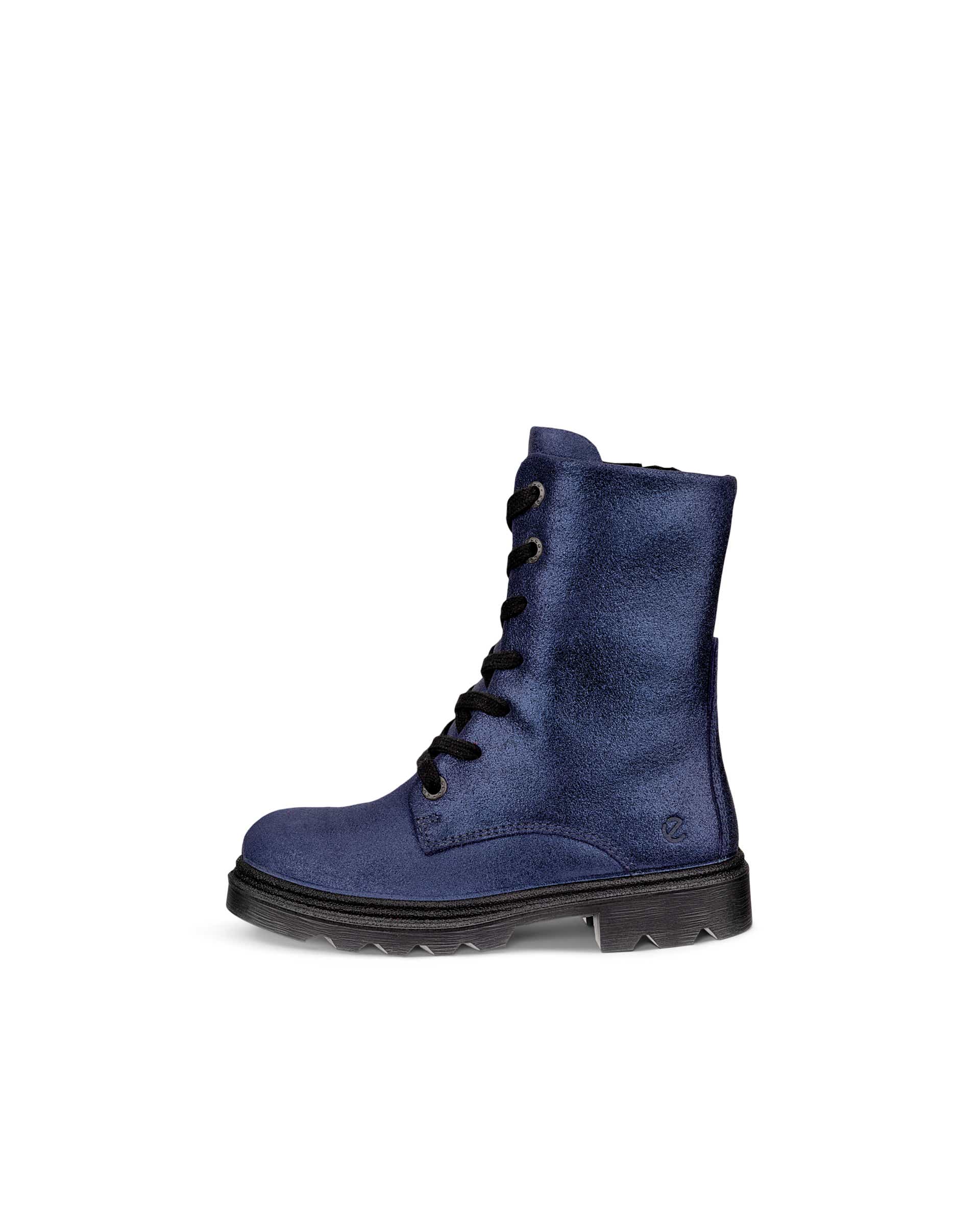 Kids' ECCO® GRAINER Suede Waterproof Lace-Up Boot - Purple - Outside