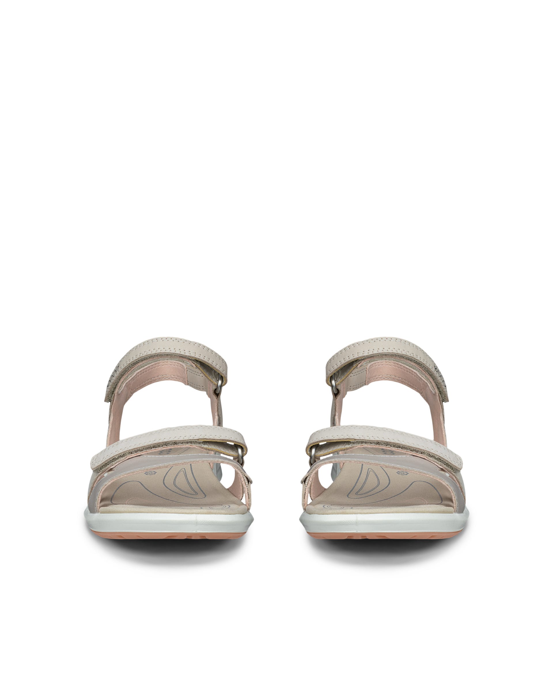 Women's ECCO® Cruise II Nubuck Flat Sandal - Grey - Outside