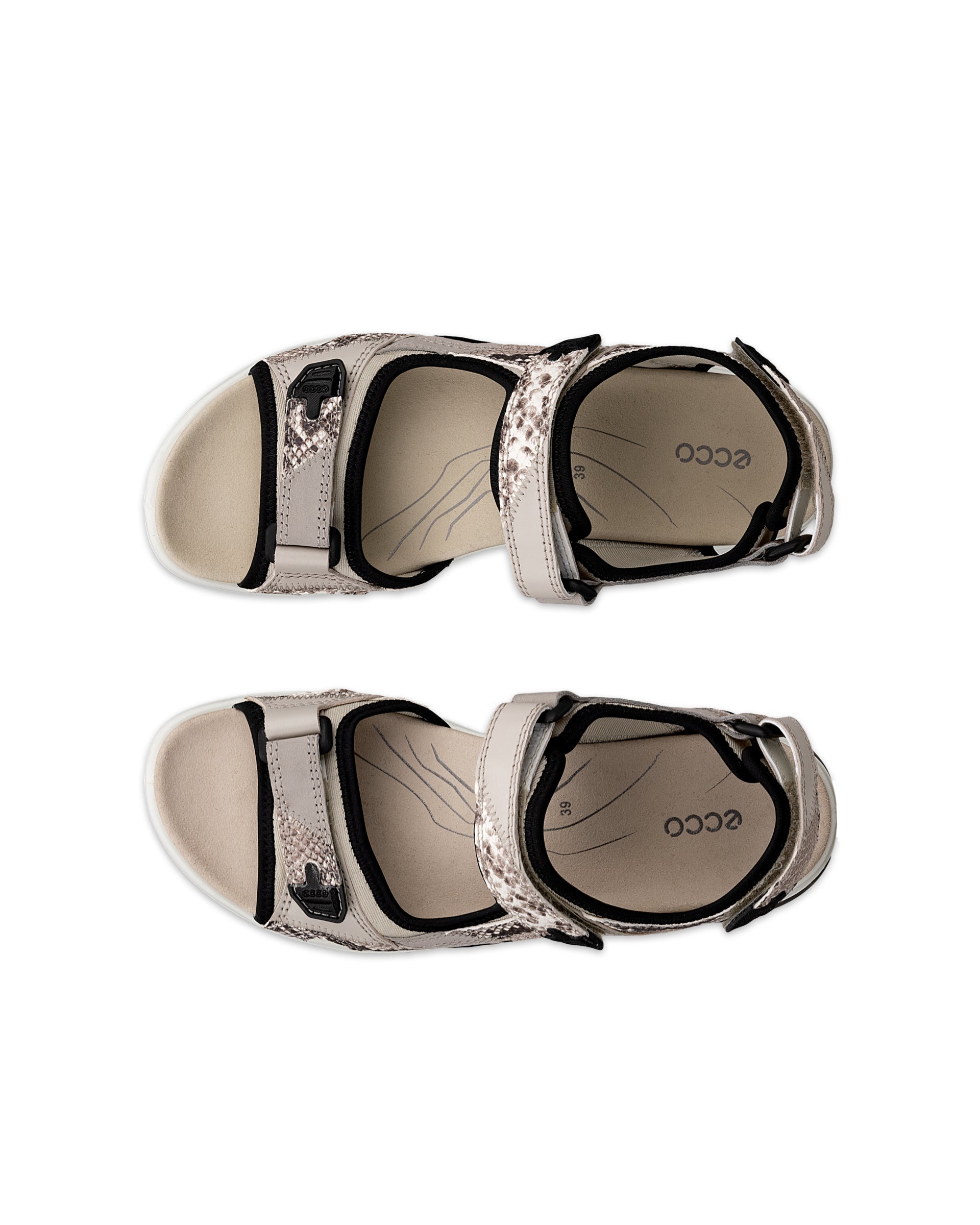 ECCO® Offroad sandale de marche en nubuck pour femme - Beige - Top left pair