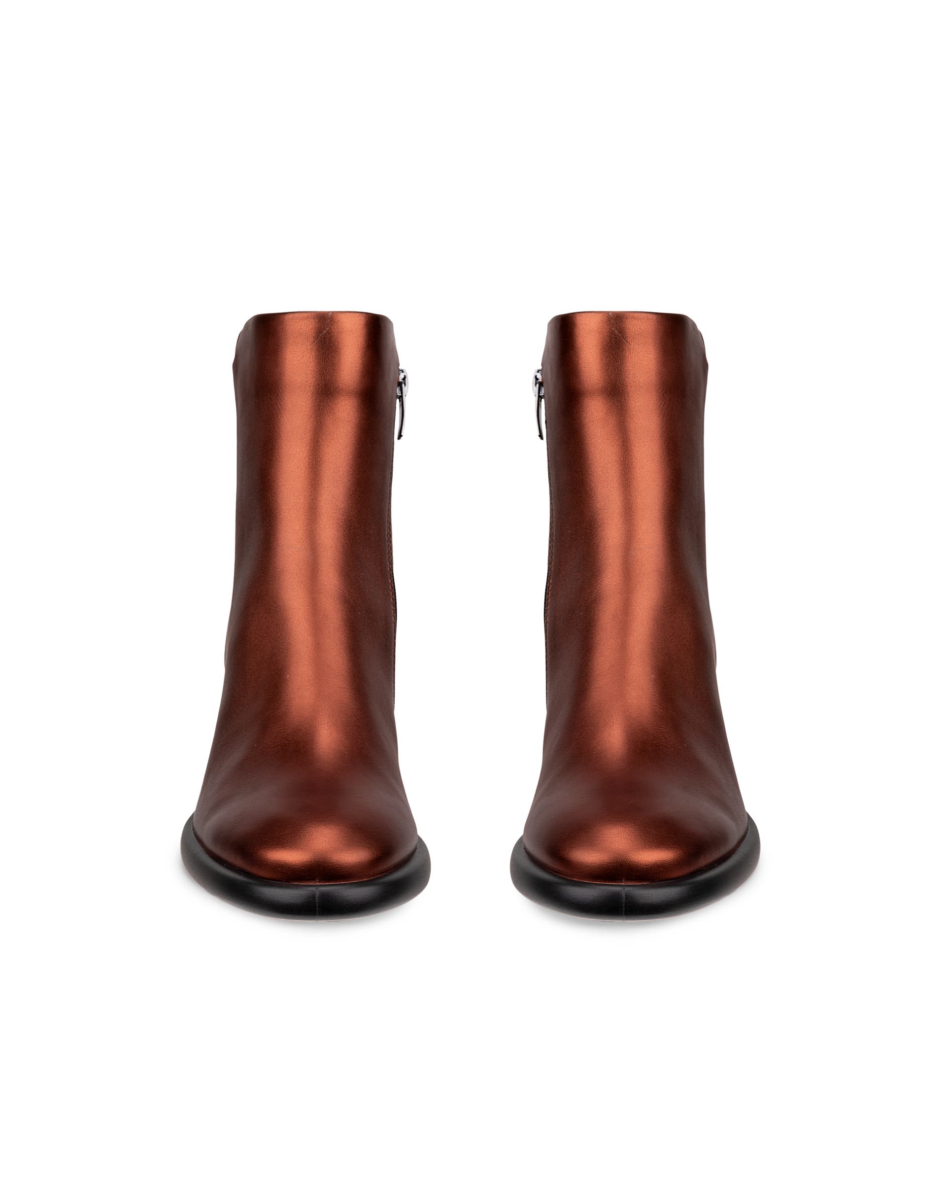 Women's ECCO® Sculpted LX 55 Leather Mid-Cut Boot - Brown - Front pair