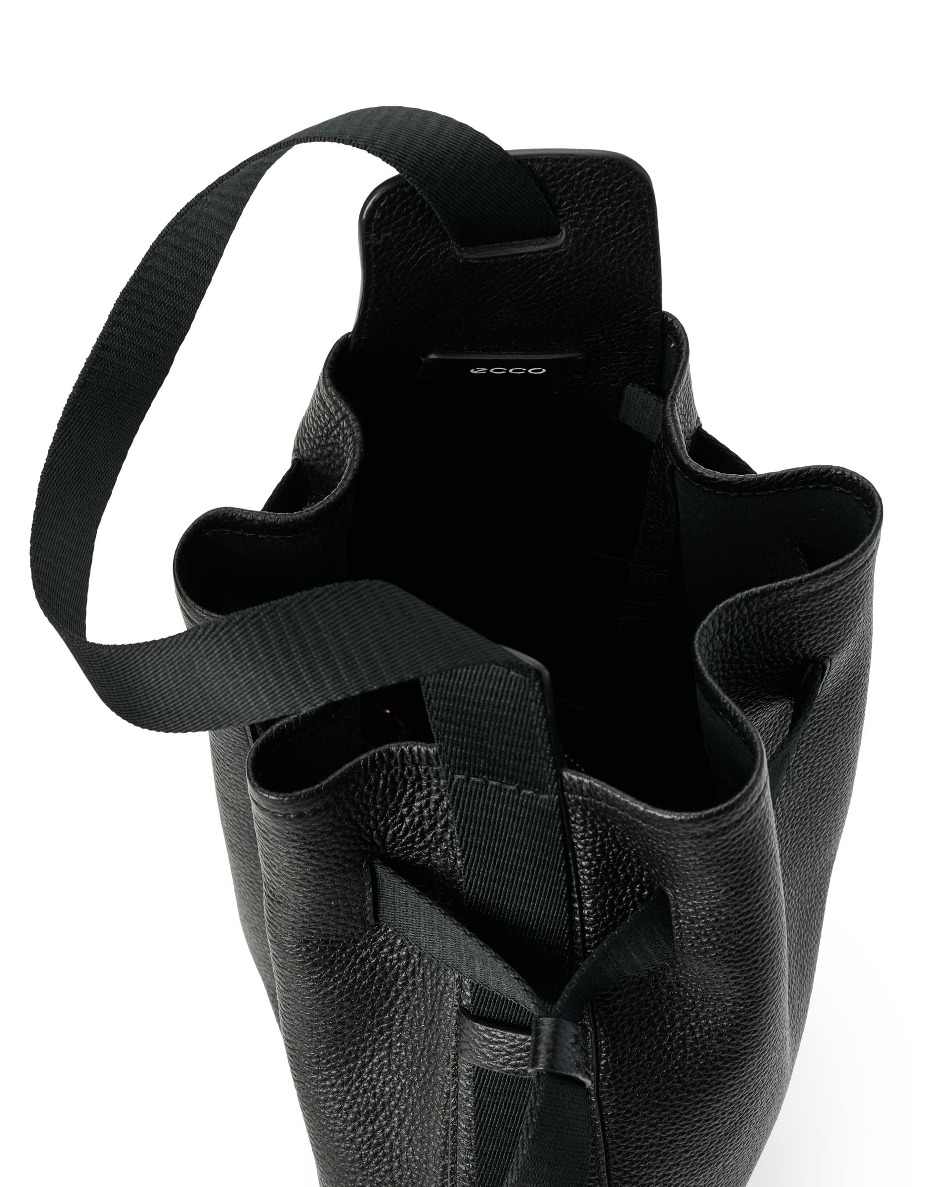 ECCO® Sail Hobo-Tasche aus Leder - Schwarz - Inside