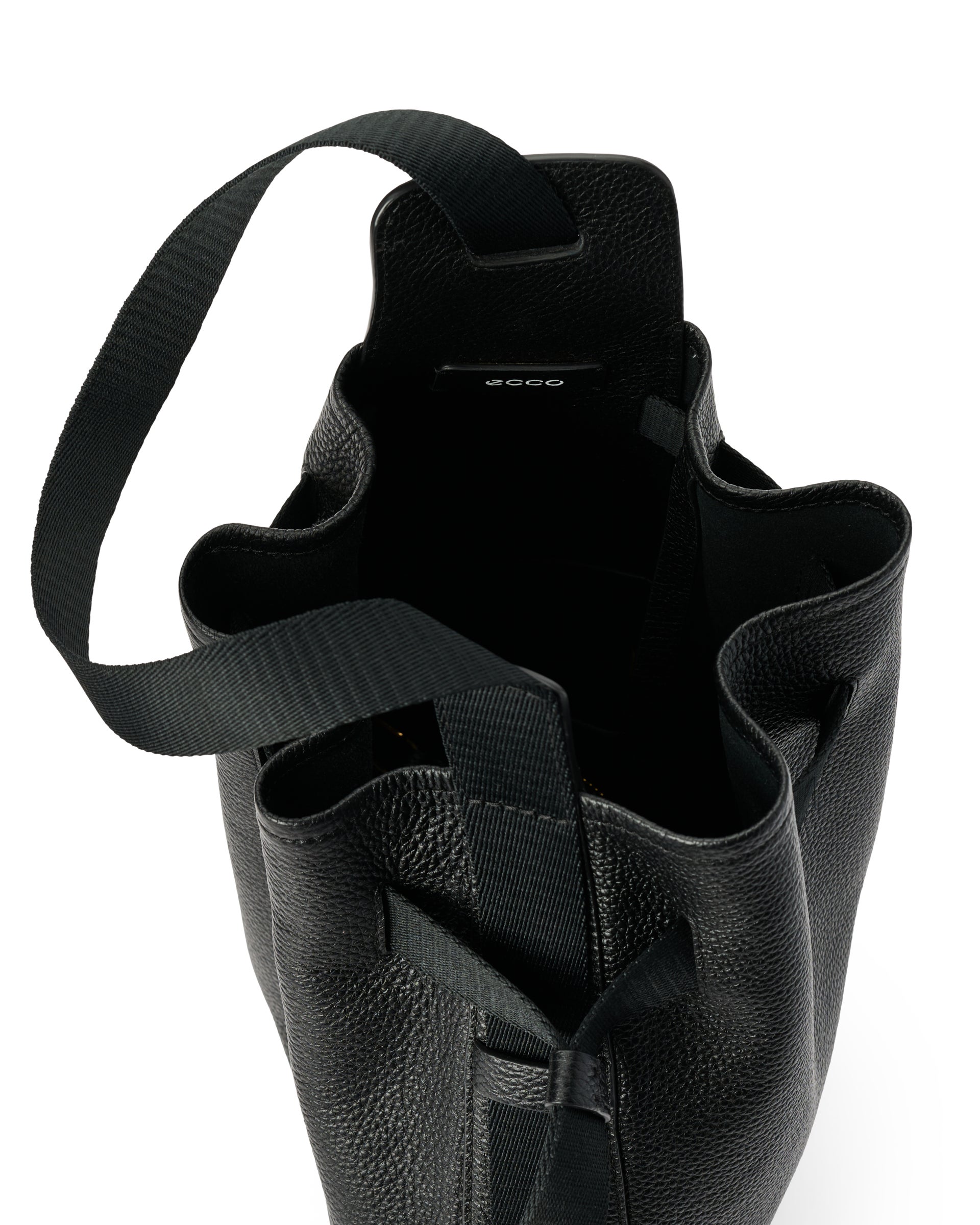 ECCO® Sail Hobo-Tasche aus Leder - Schwarz - Inside