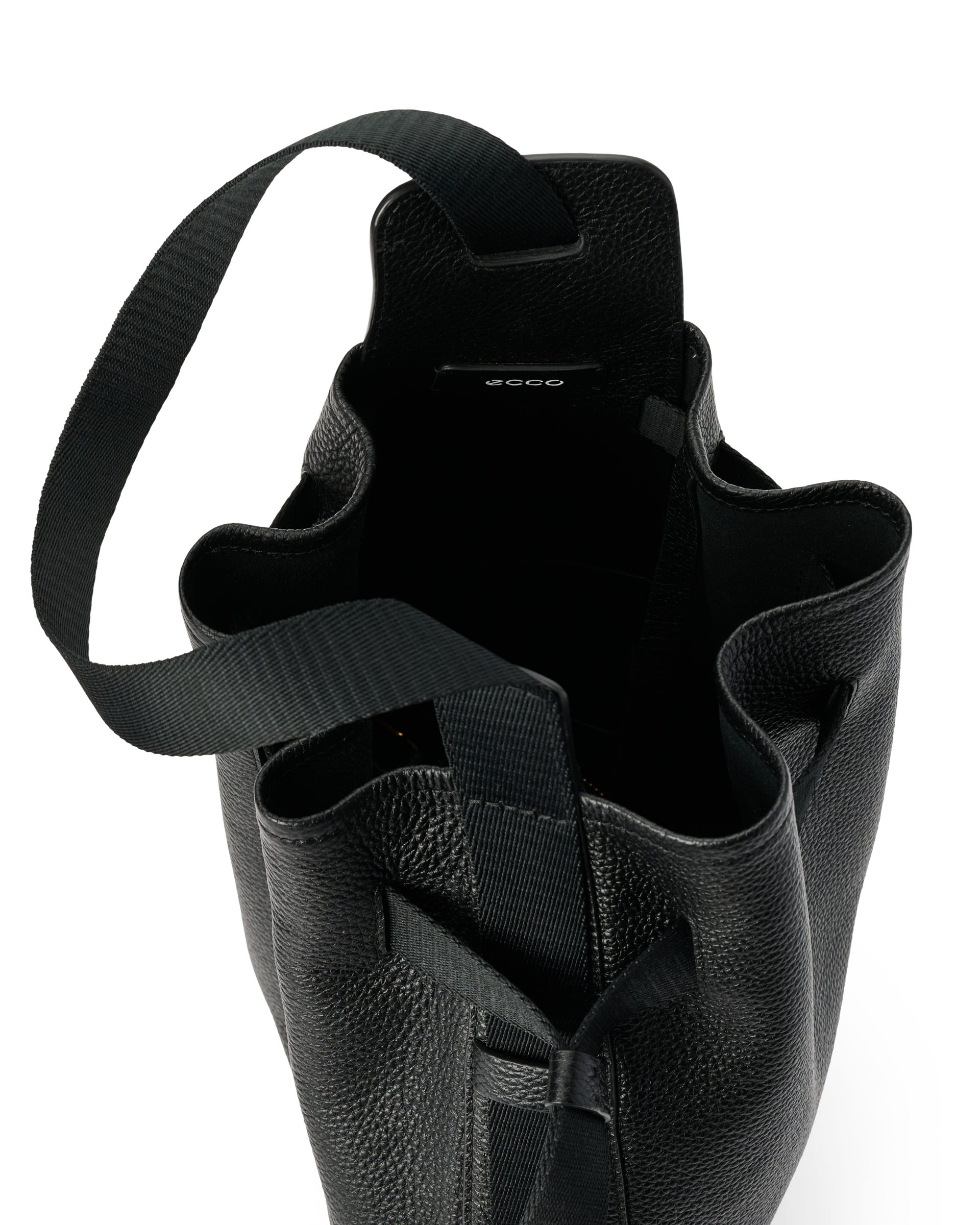 ECCO® Sail 가죽 호보 백 - 블랙 - Inside