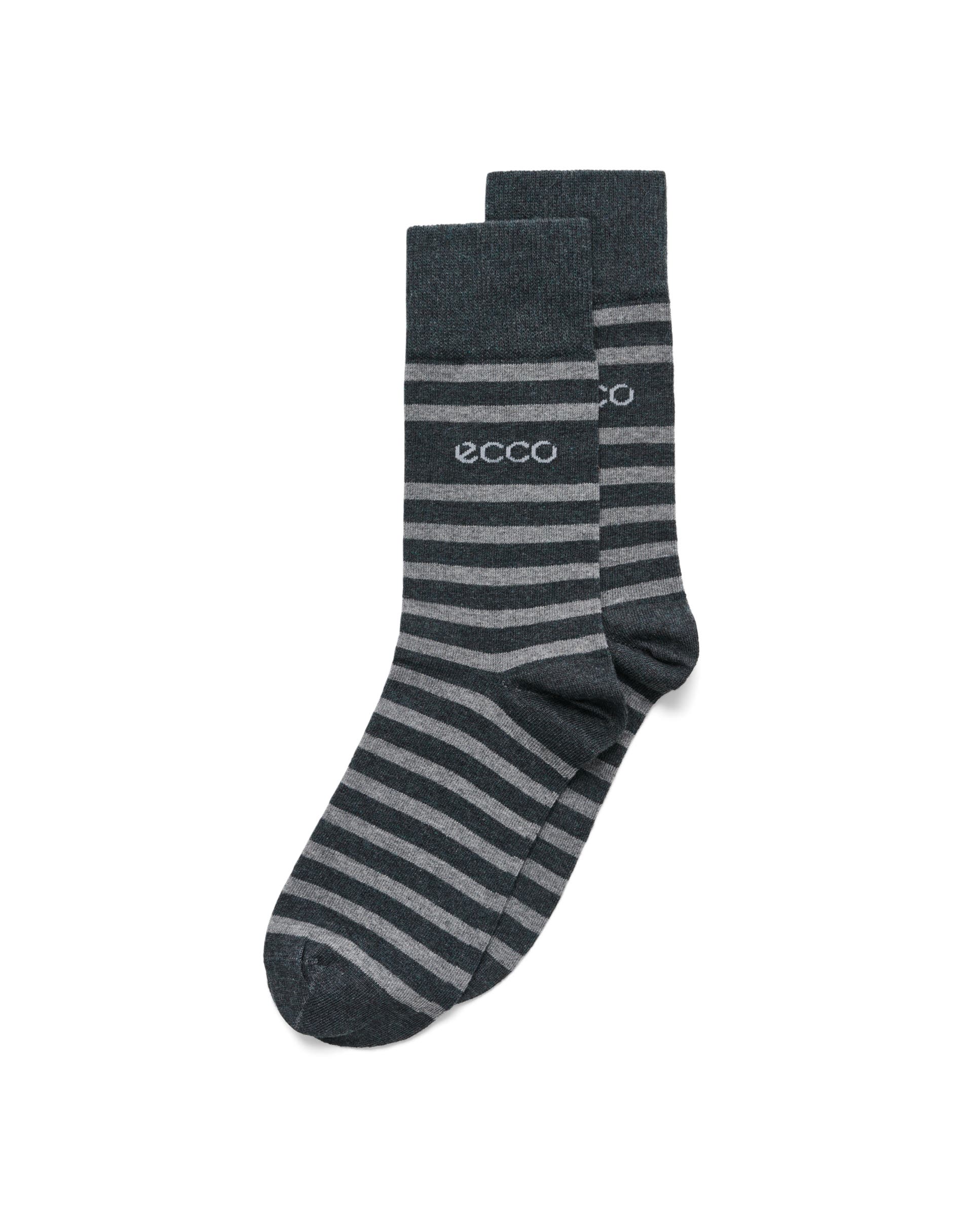 Men's ECCO® Classic Stripe Mid-Cut Socks - Grey - Main