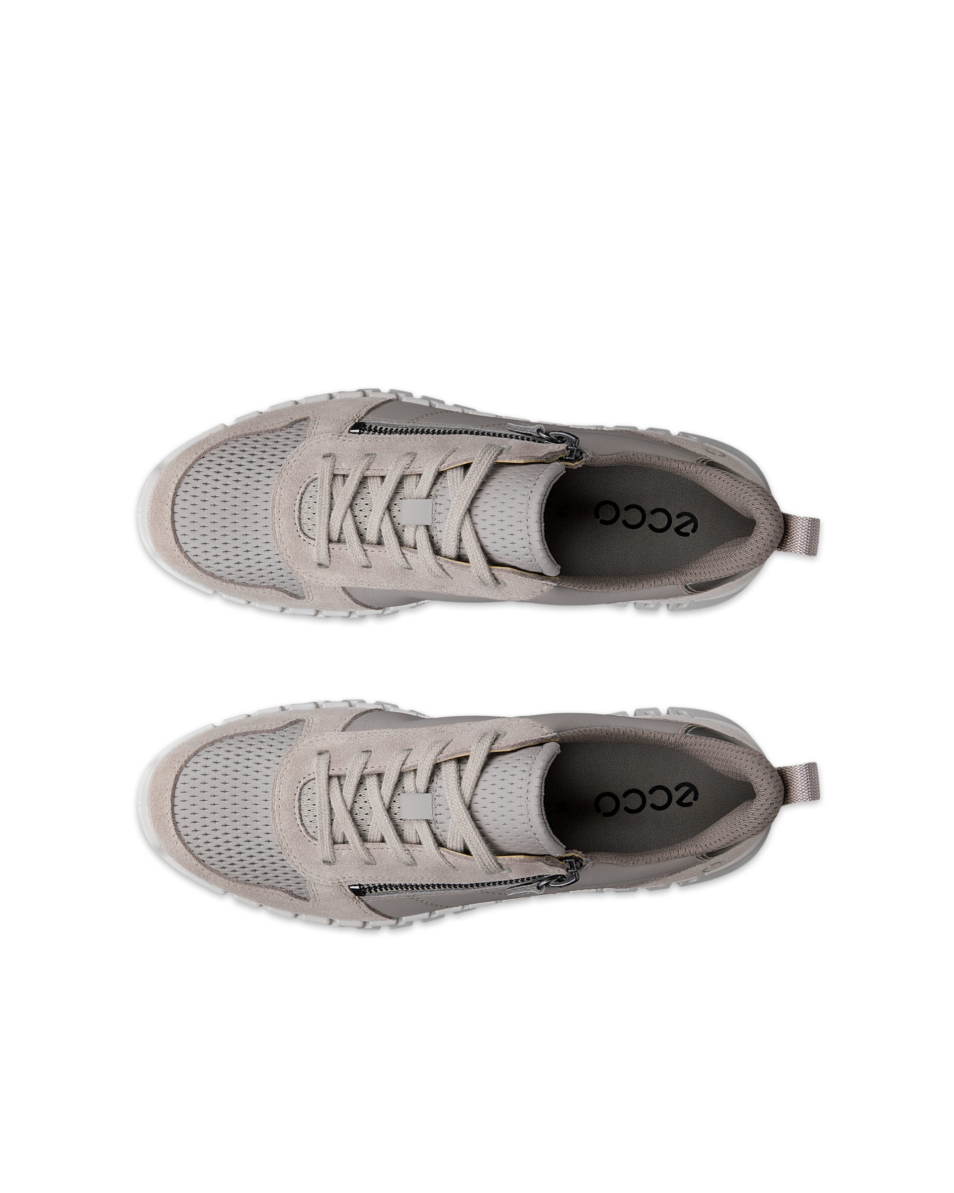 ECCO® GRUUV női bőr sneaker - Szürke - Top left pair