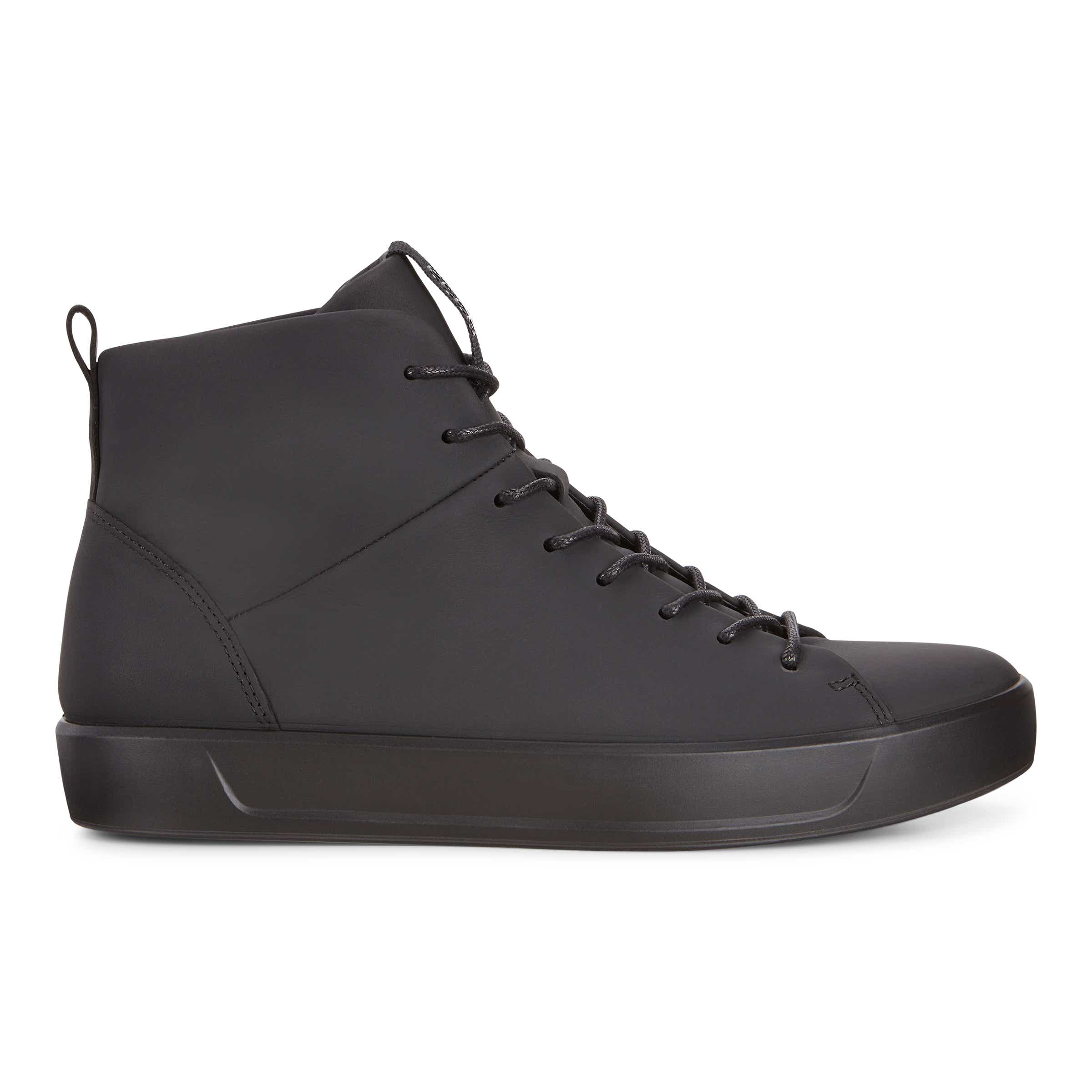 ECCO Mens Soft 8 High Top - Black - Outside
