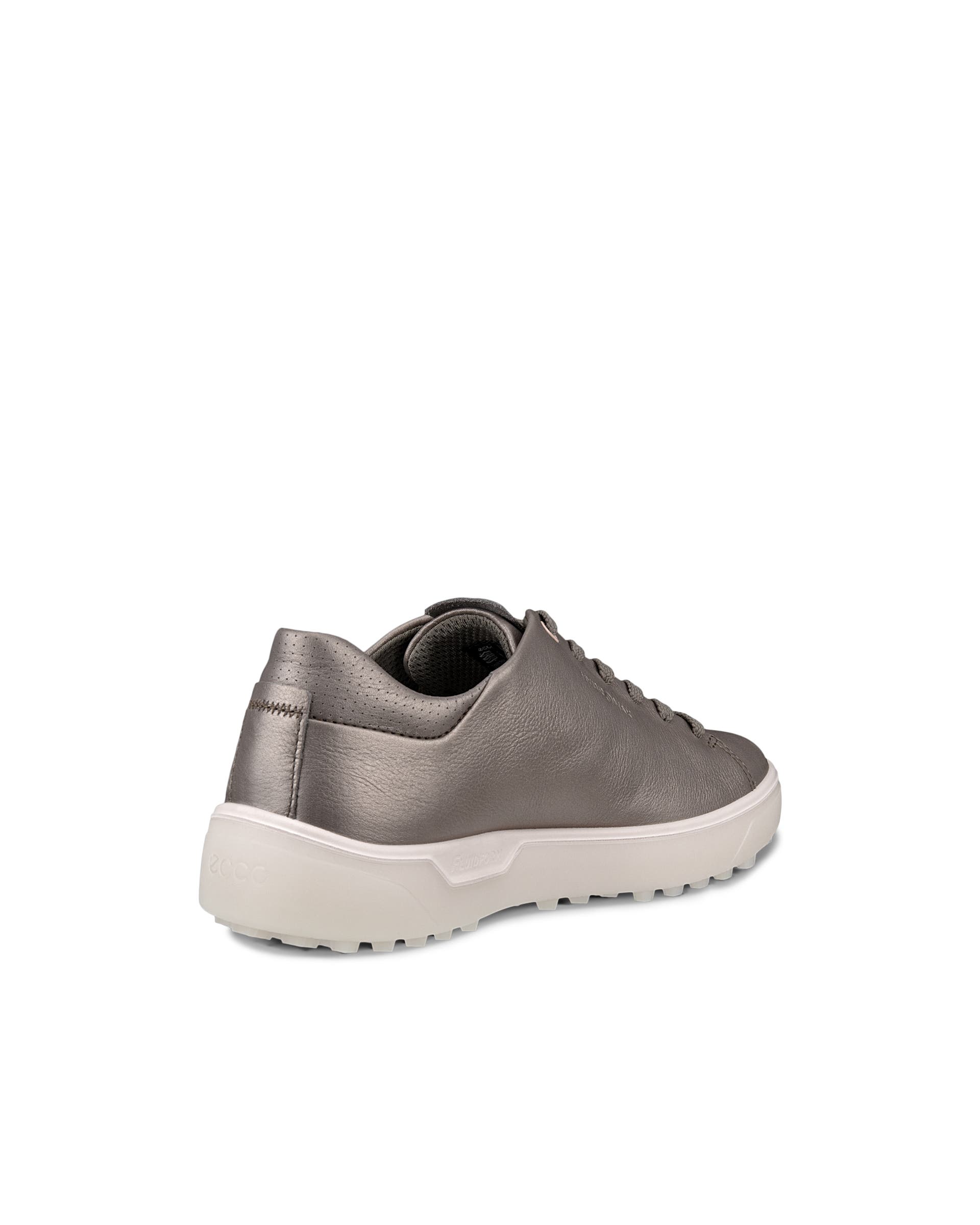【美品】エコー golf tray レザーゴルフシューズ スパイクレス シルバー Women's ECCO® Golf Tray Leather Golf Shoe | Metallics