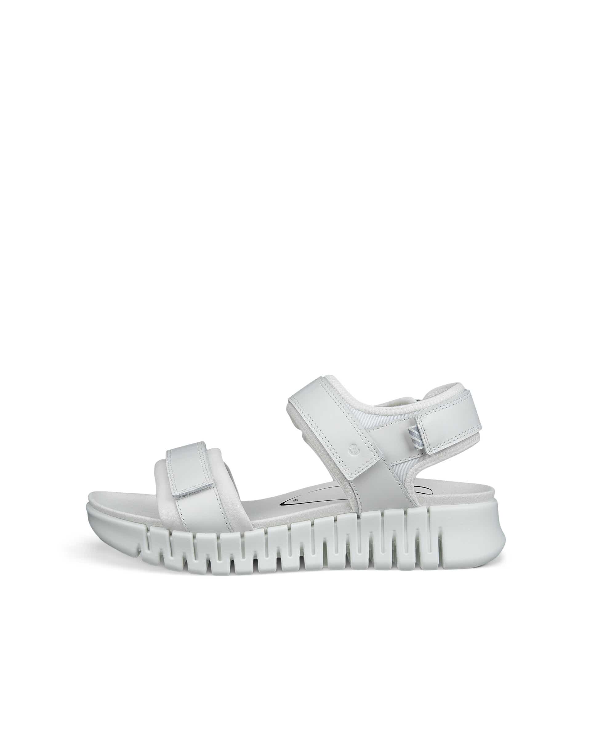 Women's ECCO® Gruuv Leather Sandal - White - Outside