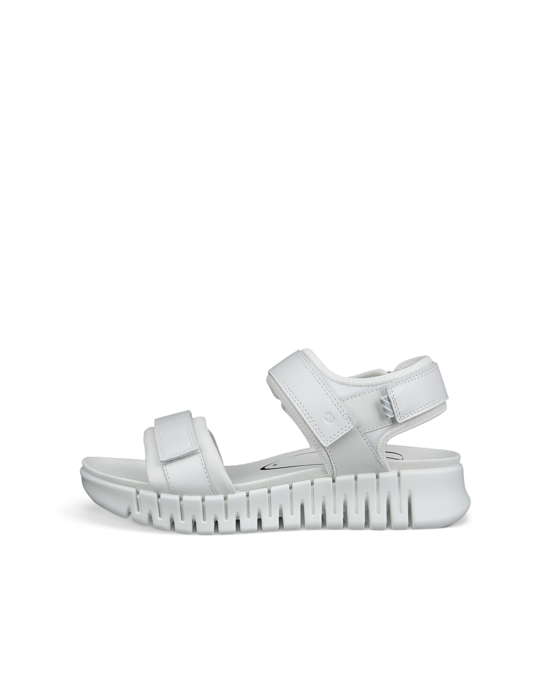 Women's ECCO® Gruuv Leather Sandal - White - Outside