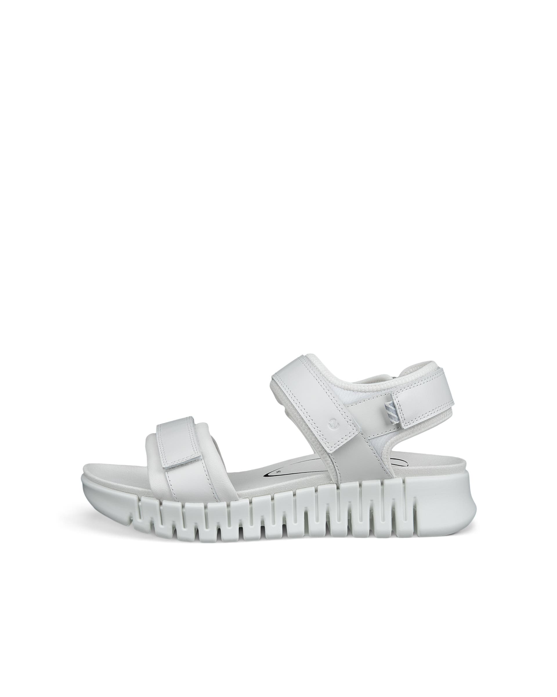 Women's ECCO® Gruuv Nubuck Sandal - White - Outside