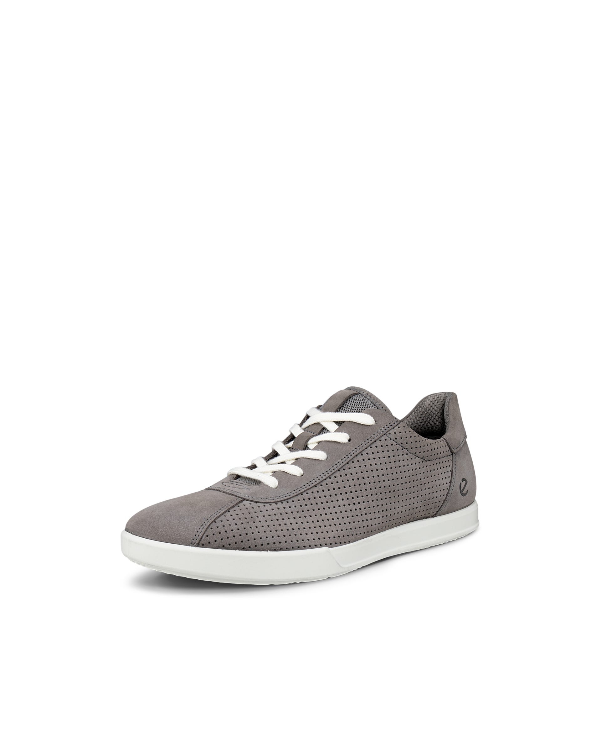 Męskie sznurowane buty z nubuku ECCO® TRAVEL - Szary - Outside