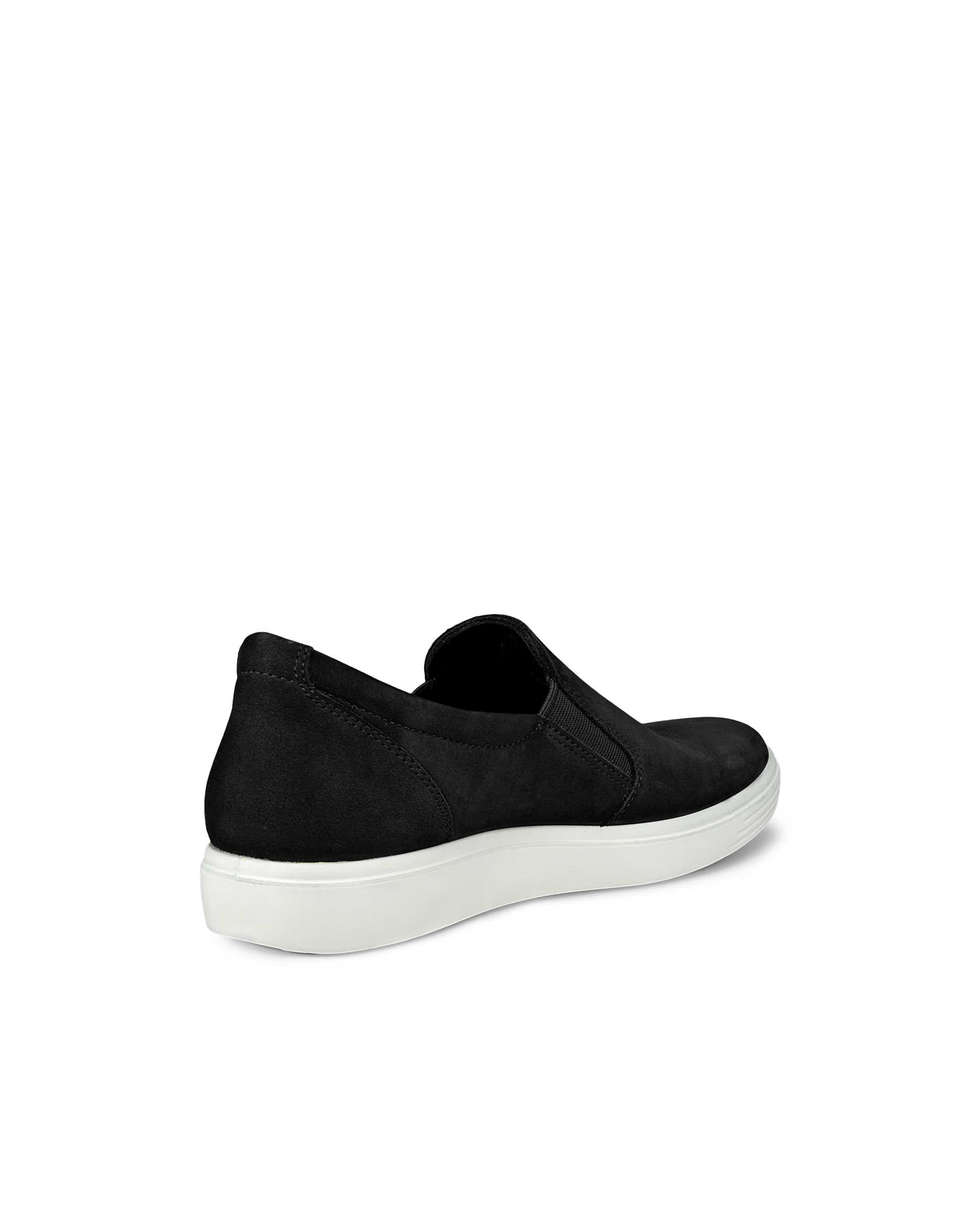 Ženski športni čevlji brez vezalk iz nubuka ECCO® CLASSIC SNEAKER - Črna - Back
