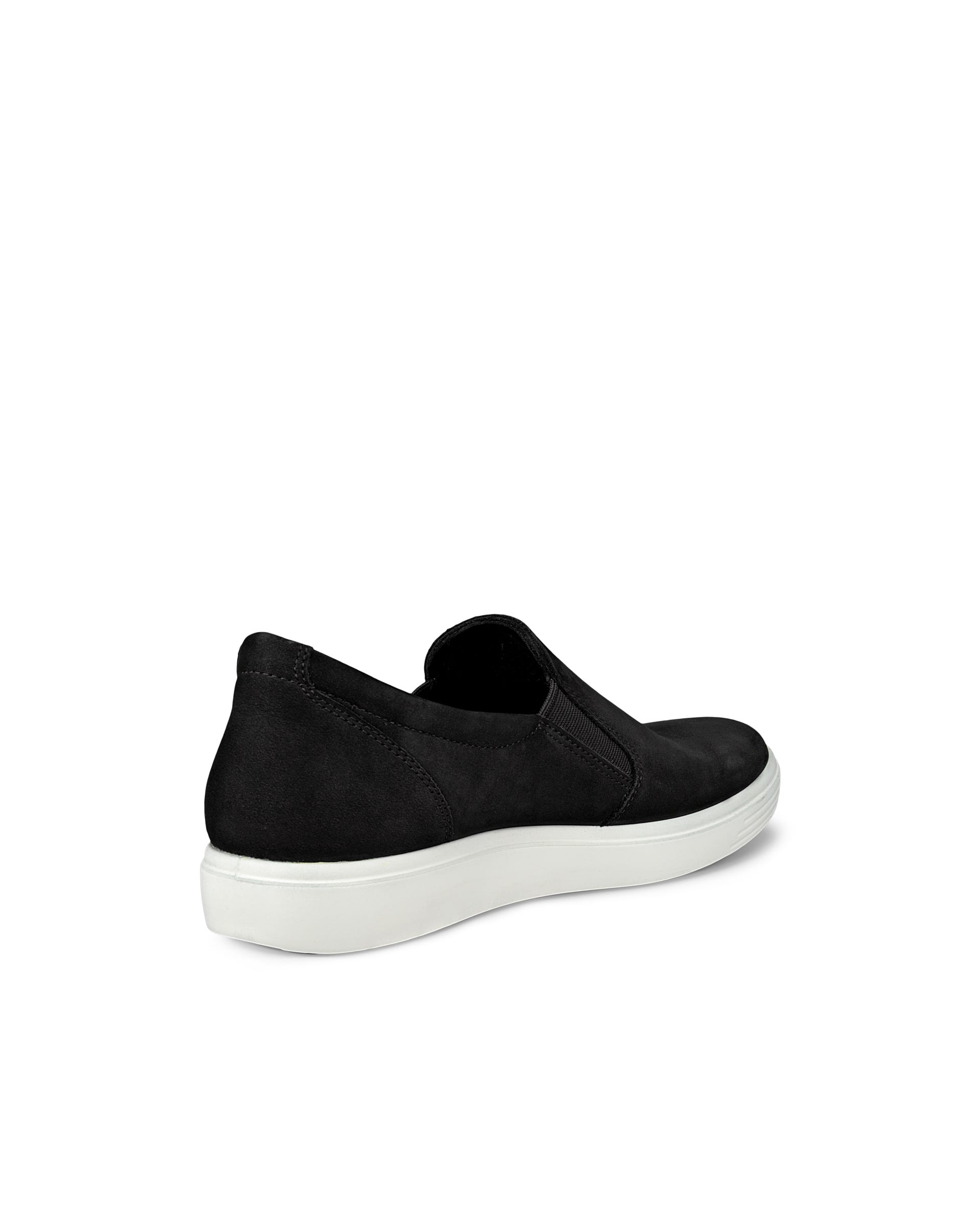 Ženski športni čevlji brez vezalk iz nubuka ECCO® CLASSIC SNEAKER - Črna - Outside