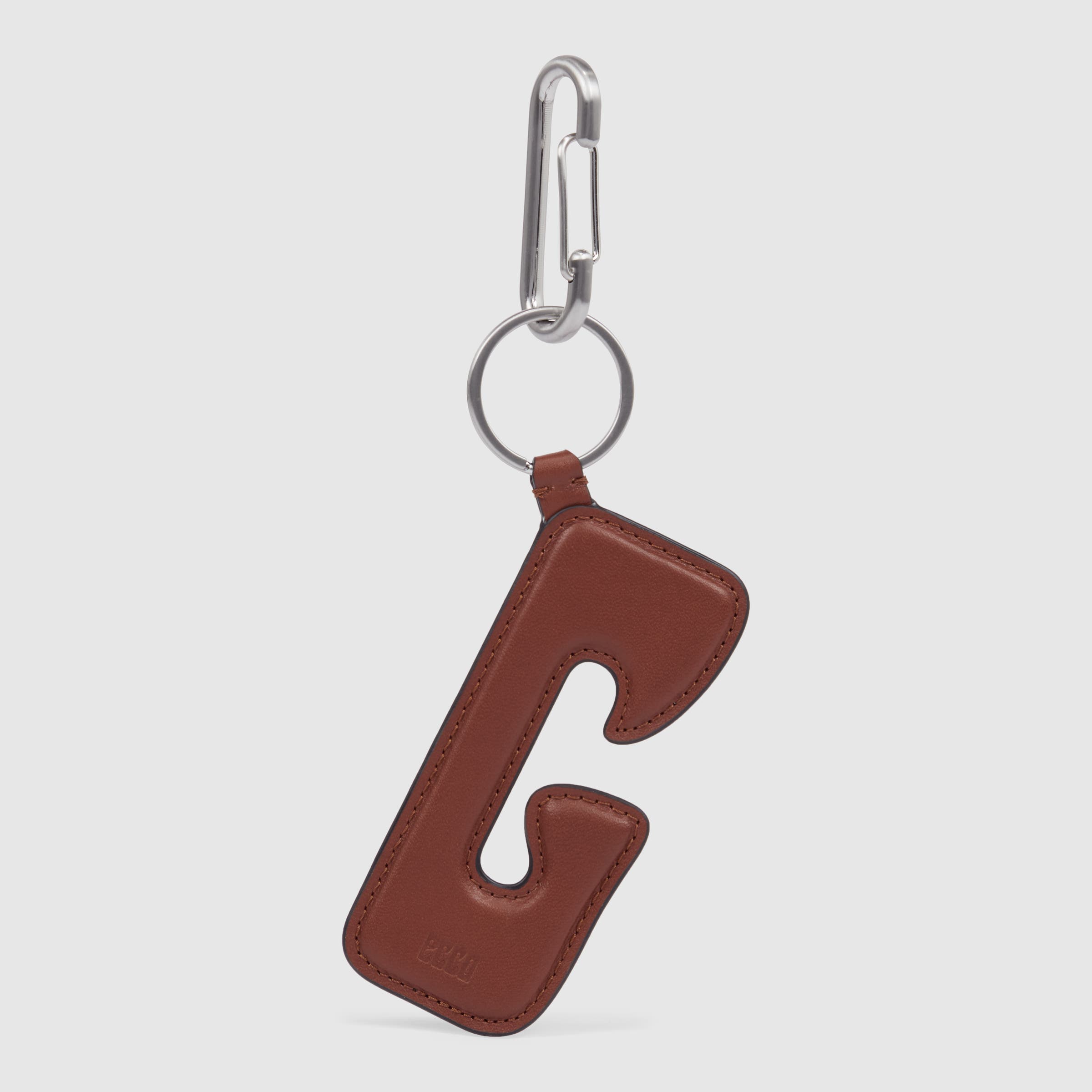 ECCO® E Padded 'G' Leather Charm - Brown - Main