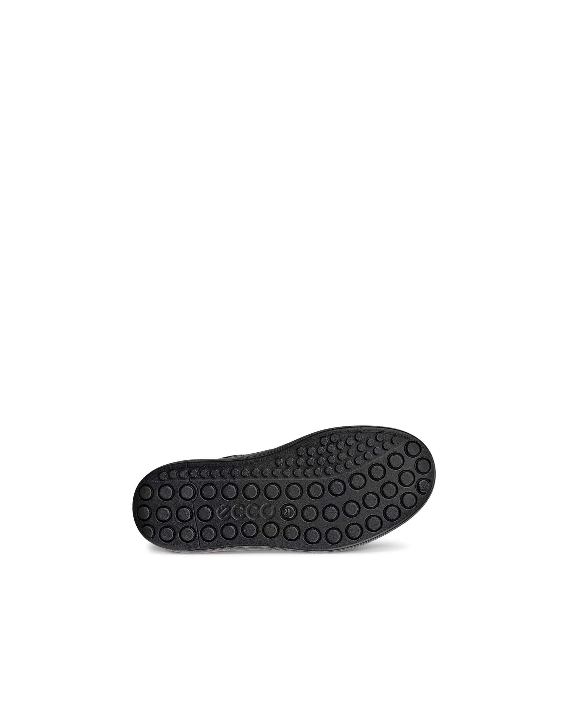 Kids' ECCO® Soft 60 Leather Trainer - Black - Sole