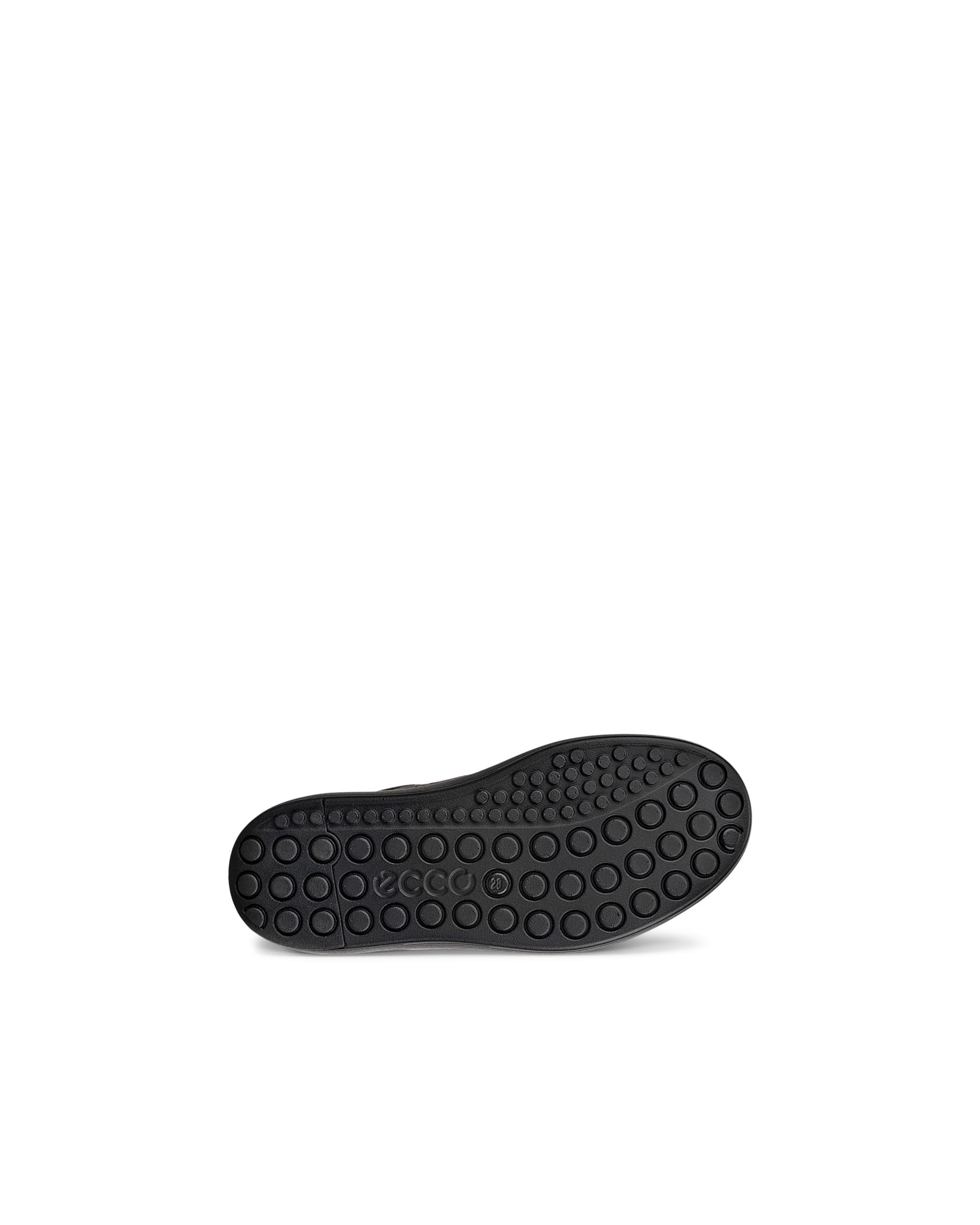 Kids' ECCO® Soft 60 Leather Trainer - Black - Sole
