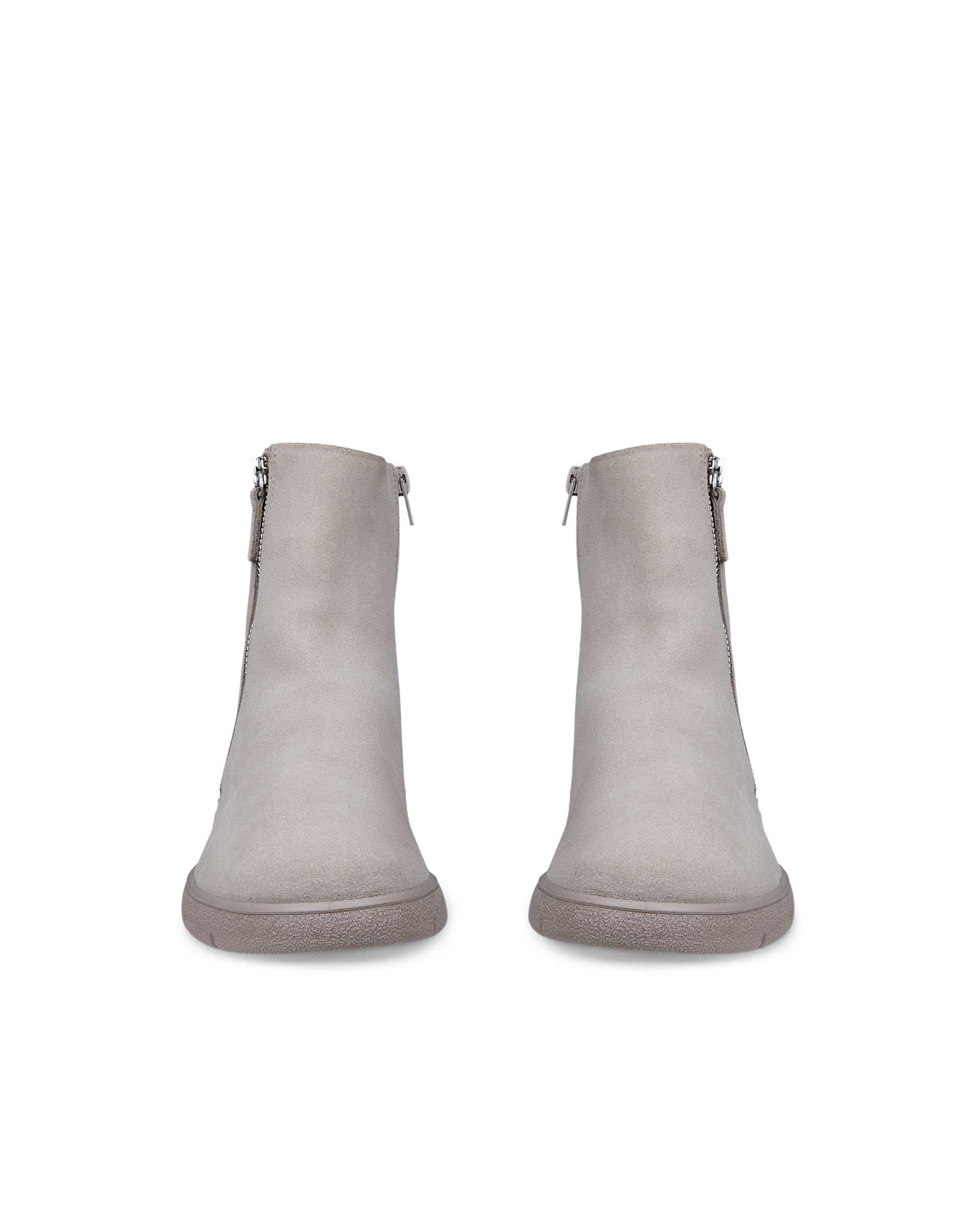 ECCO® BELLA 2 Damen Bootie aus Veloursleder mit Reißverschluss - Grau - Front pair