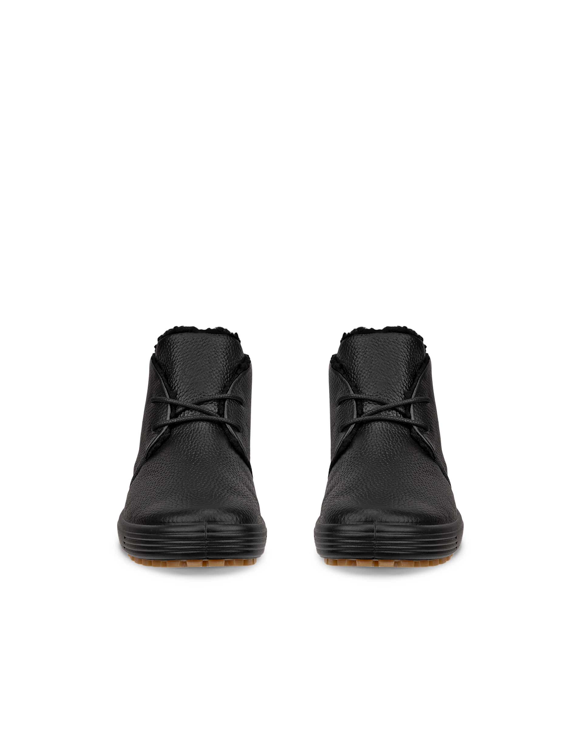 Women's ECCO® SOFT 7 Leather Ankle Boot - Black - Front pair