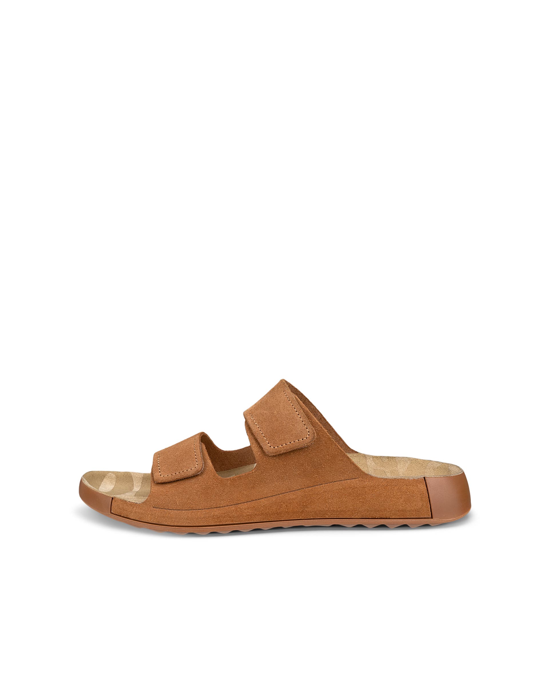 ECCO Cozmo メンズ ヌバック2ストラップサンダル - ブラウン - Outside