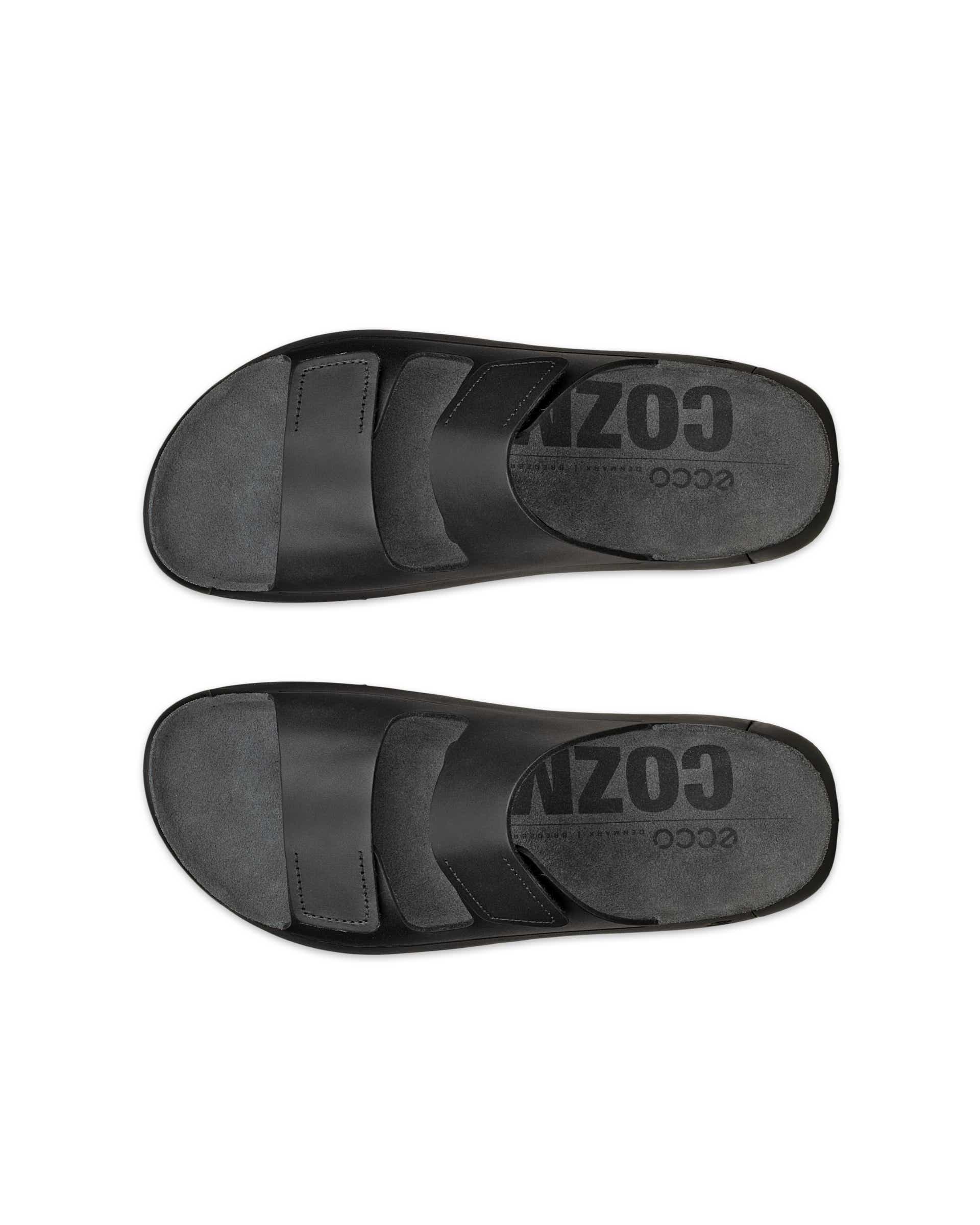 ECCO Men Cozmo Slide Sandal - Black - Top left pair
