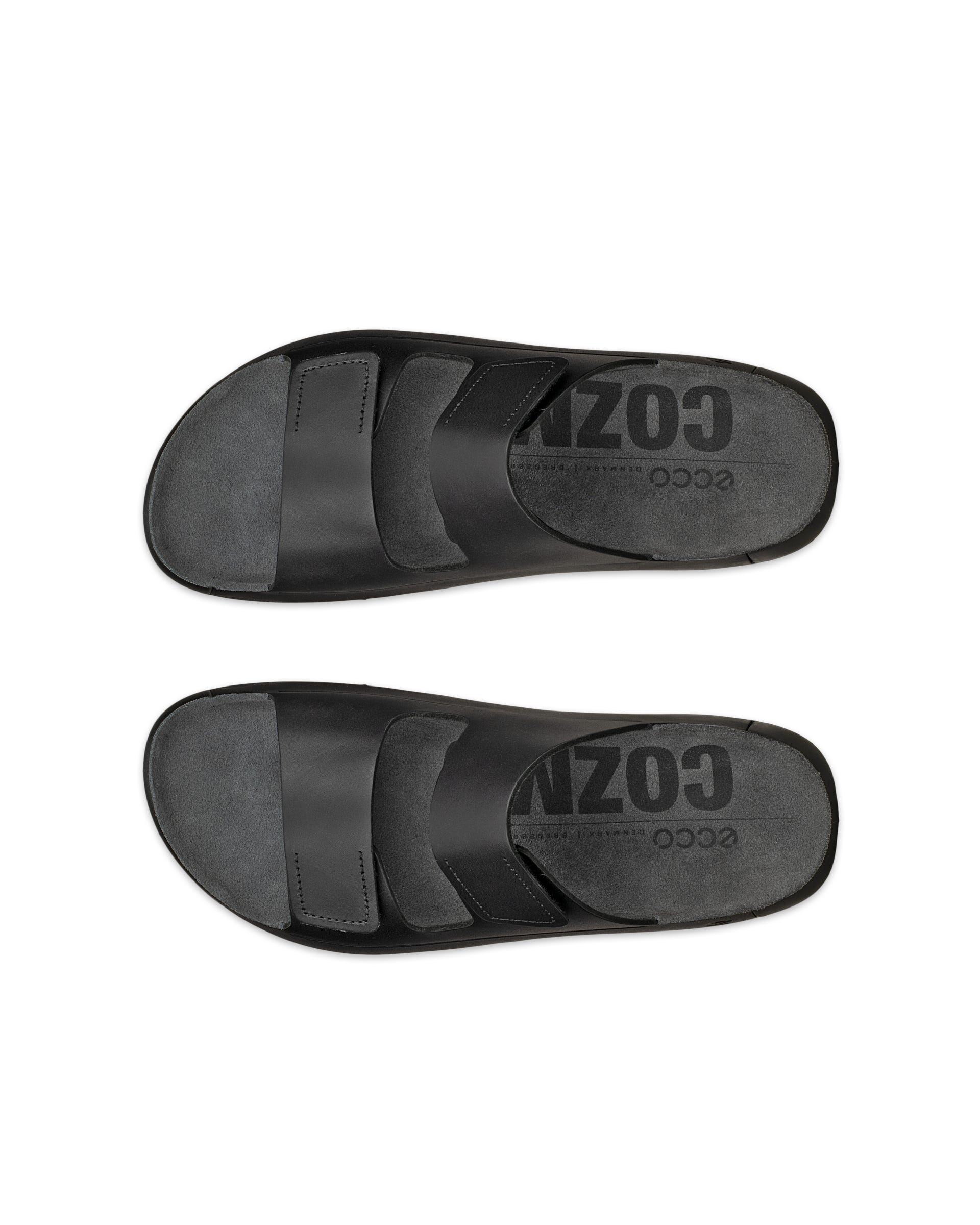ECCO Men Cozmo Slide Sandal - Black - Outside