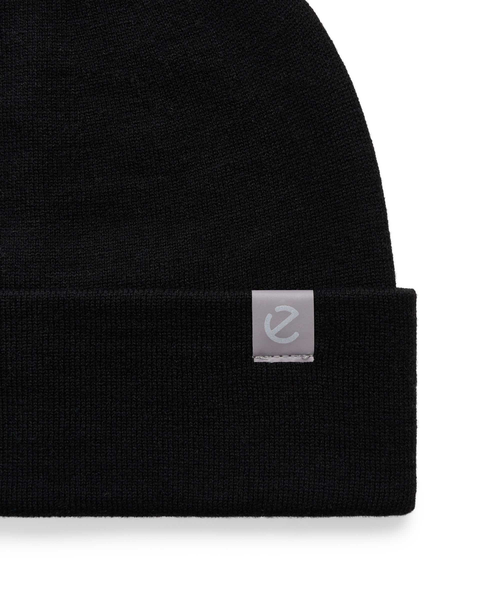 ECCO® ACTIVE EVERYDAY BEANIE Unisex Mütze - Schwarz - Detail-1