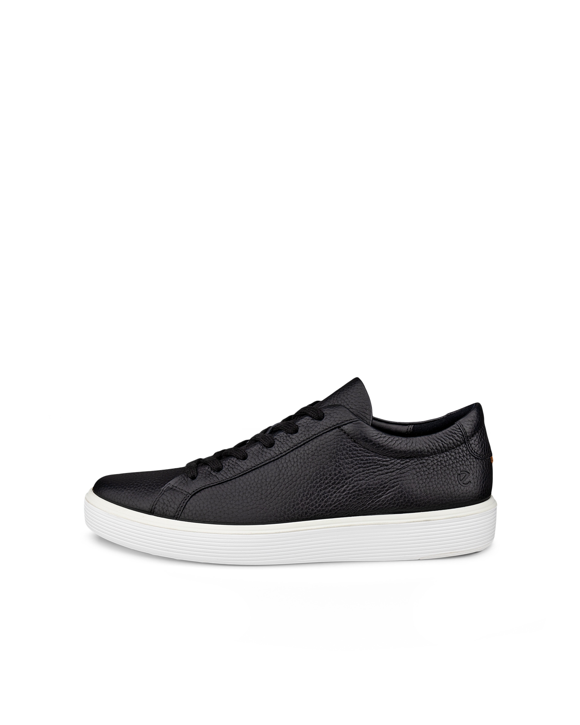 ECCO® Soft 60 Heren nubuck sneaker - Zwart - Outside