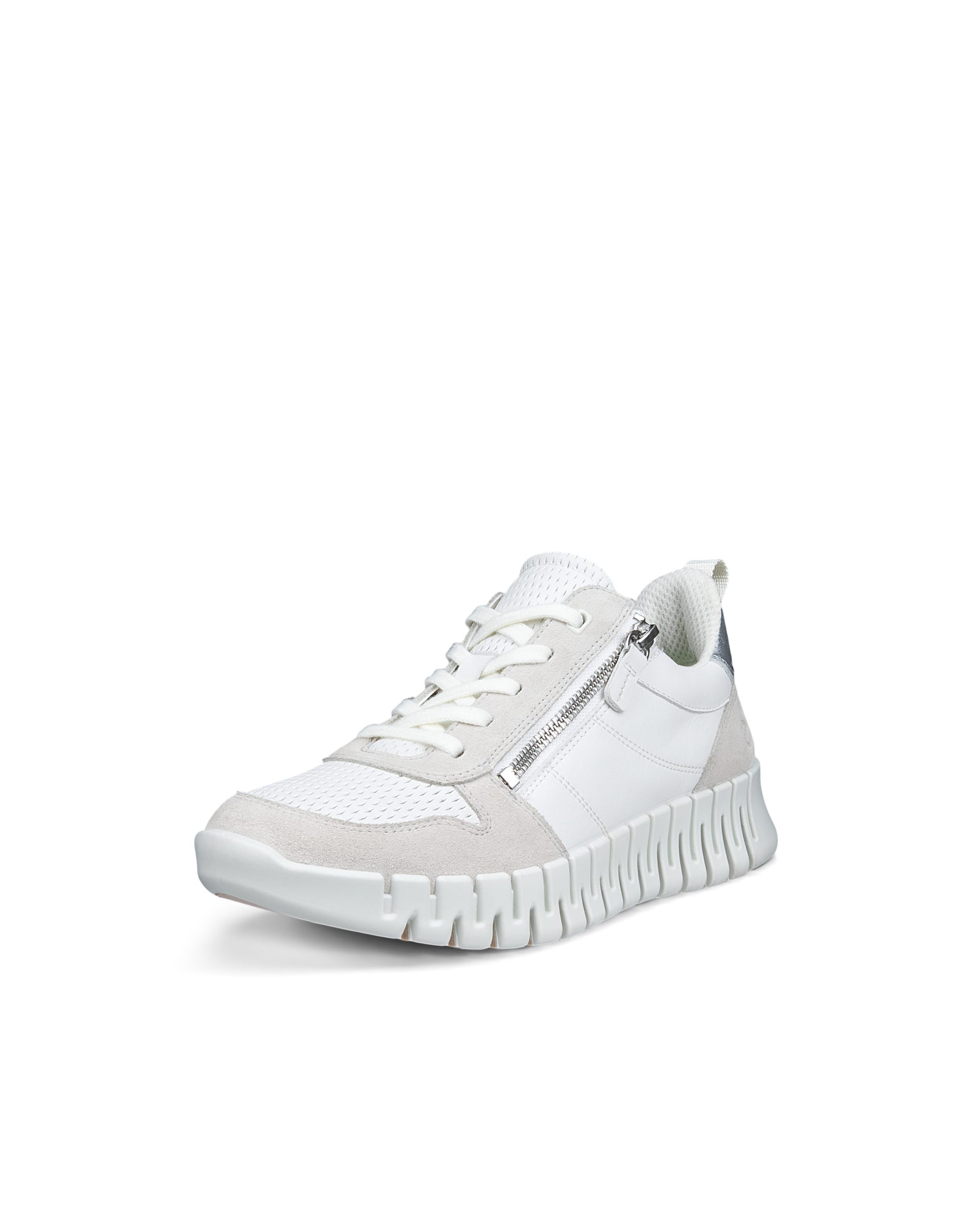 ECCO® GRUUV Damen Sneaker aus Leder & Textil - Weiss - Main