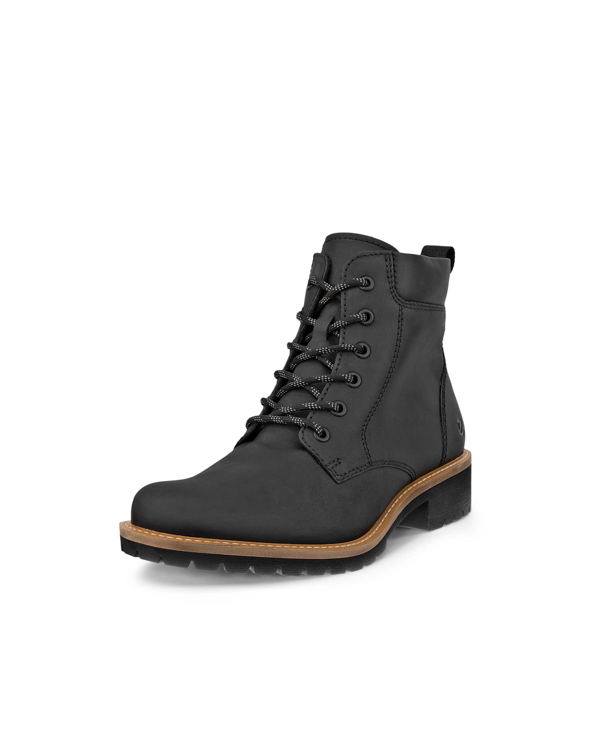 ECCO® ELAINA Damen Schnürstiefel aus Nubukleder - Schwarz - Main